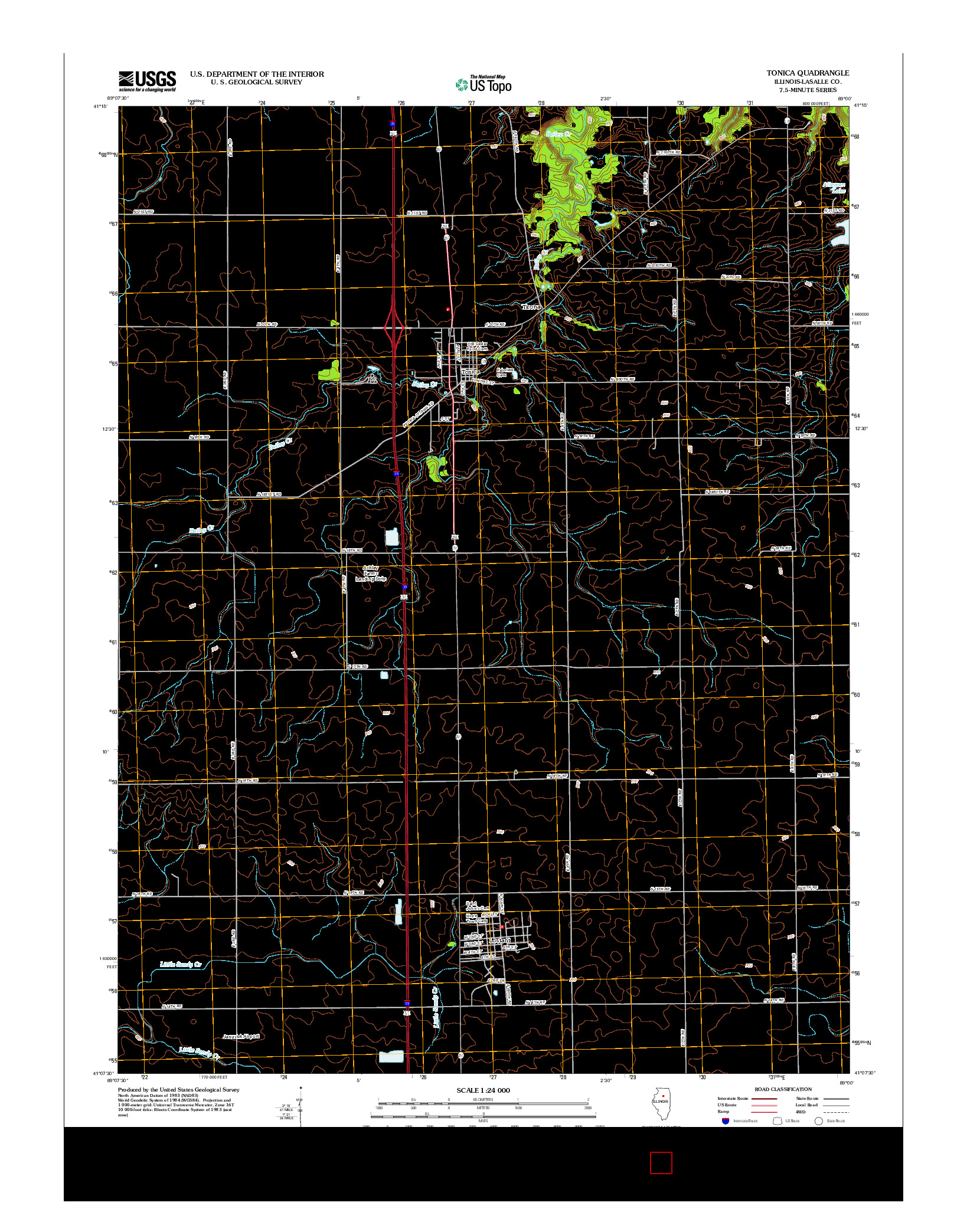 USGS US TOPO 7.5-MINUTE MAP FOR TONICA, IL 2012