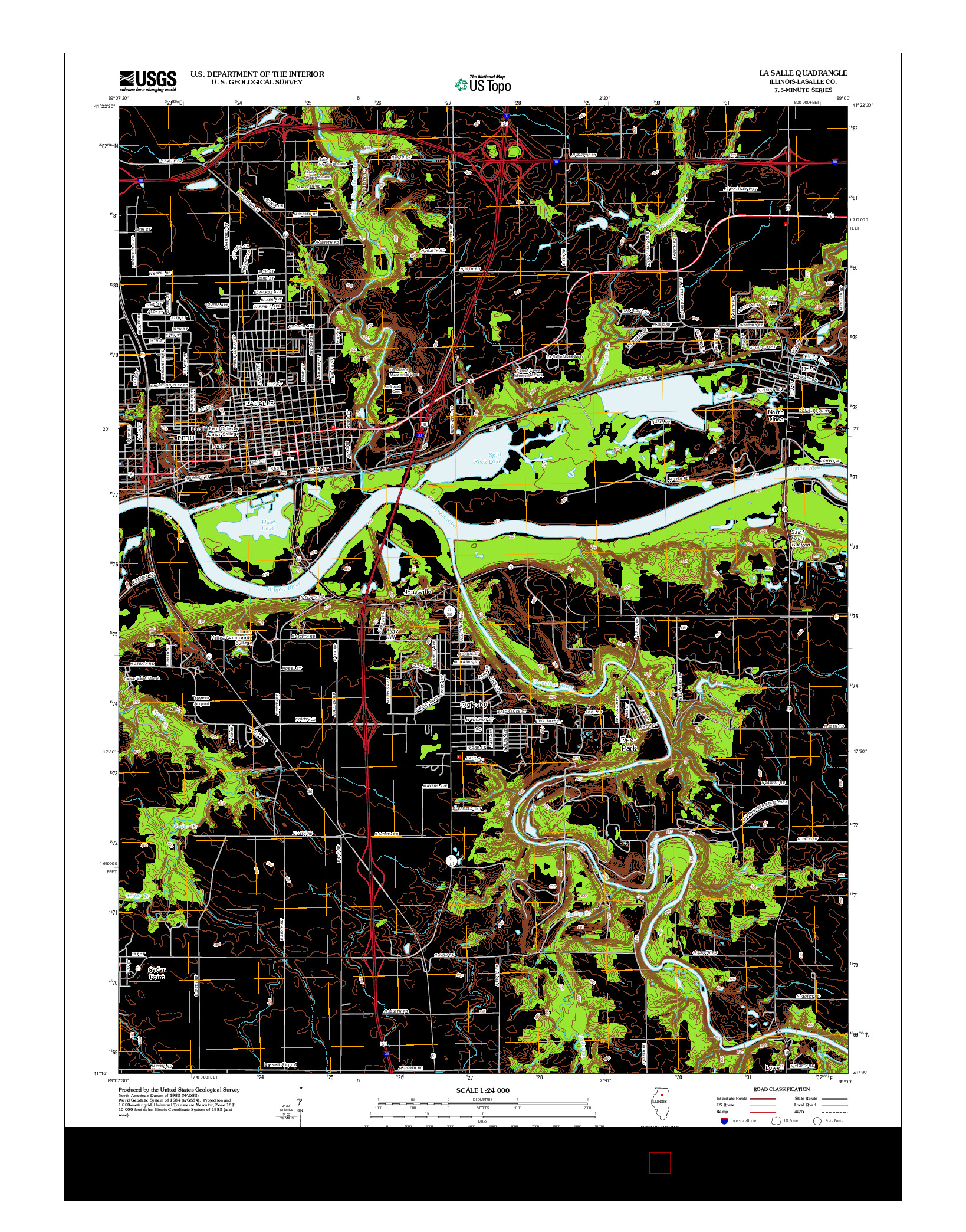 USGS US TOPO 7.5-MINUTE MAP FOR LA SALLE, IL 2012