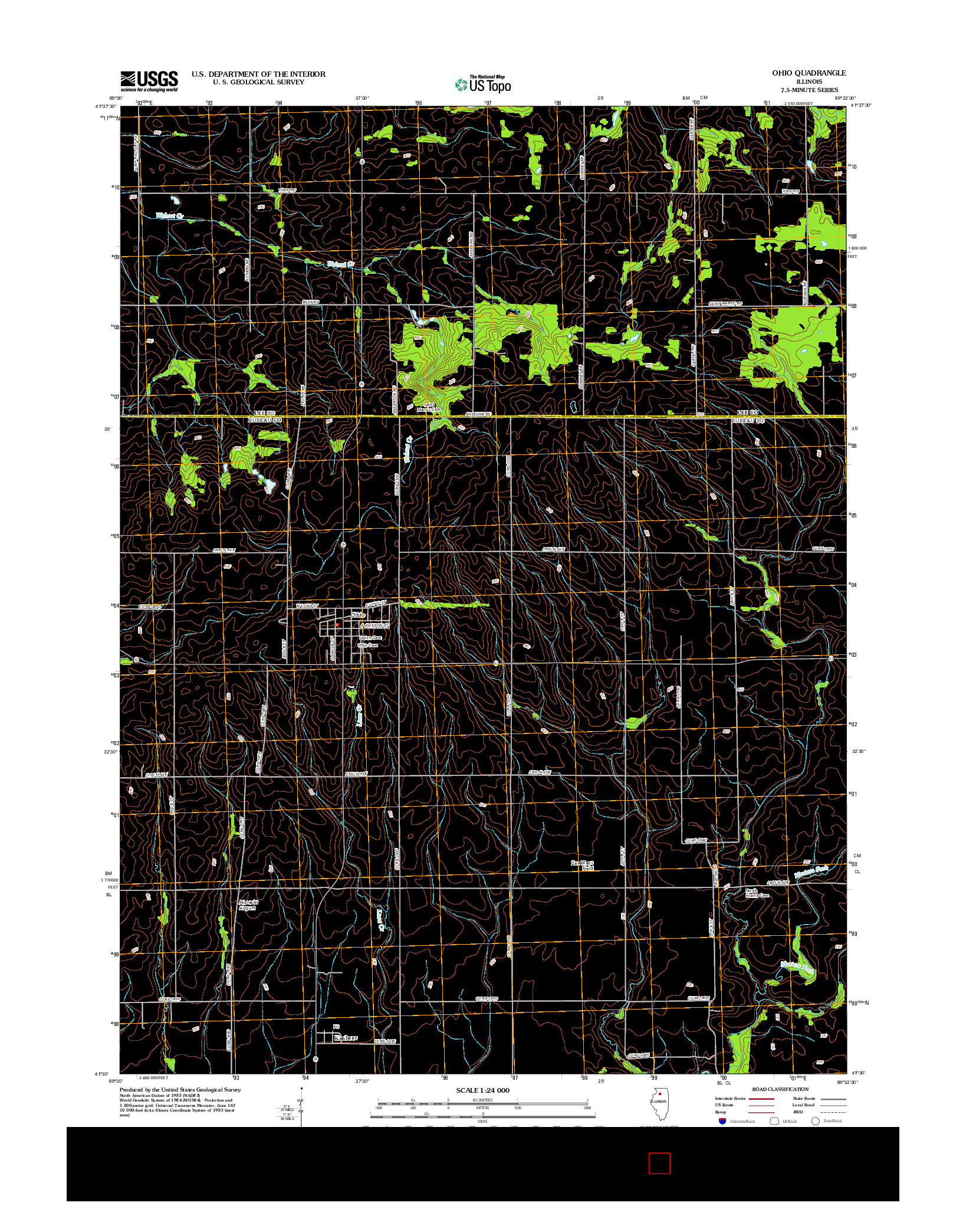 USGS US TOPO 7.5-MINUTE MAP FOR OHIO, IL 2012