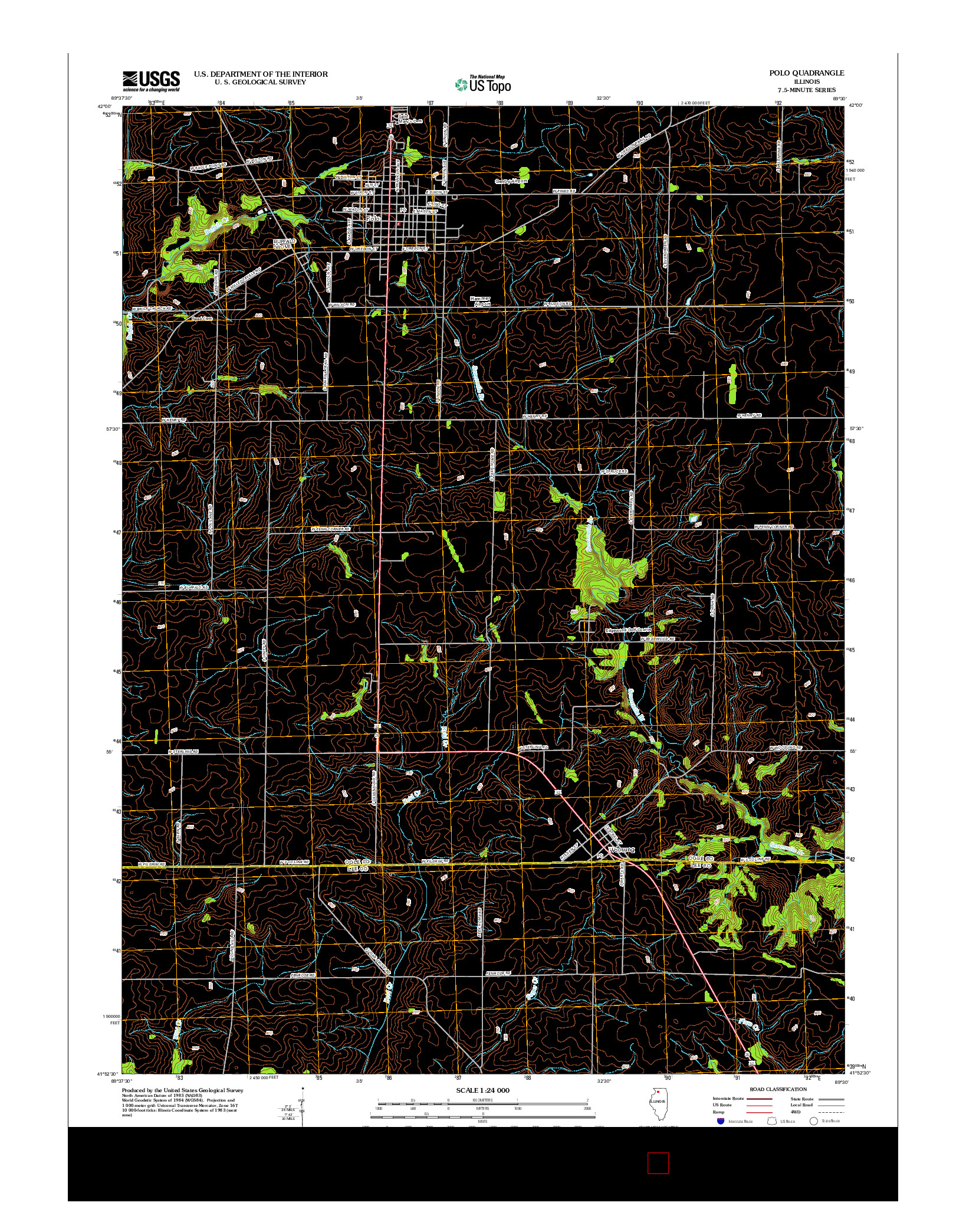 USGS US TOPO 7.5-MINUTE MAP FOR POLO, IL 2012