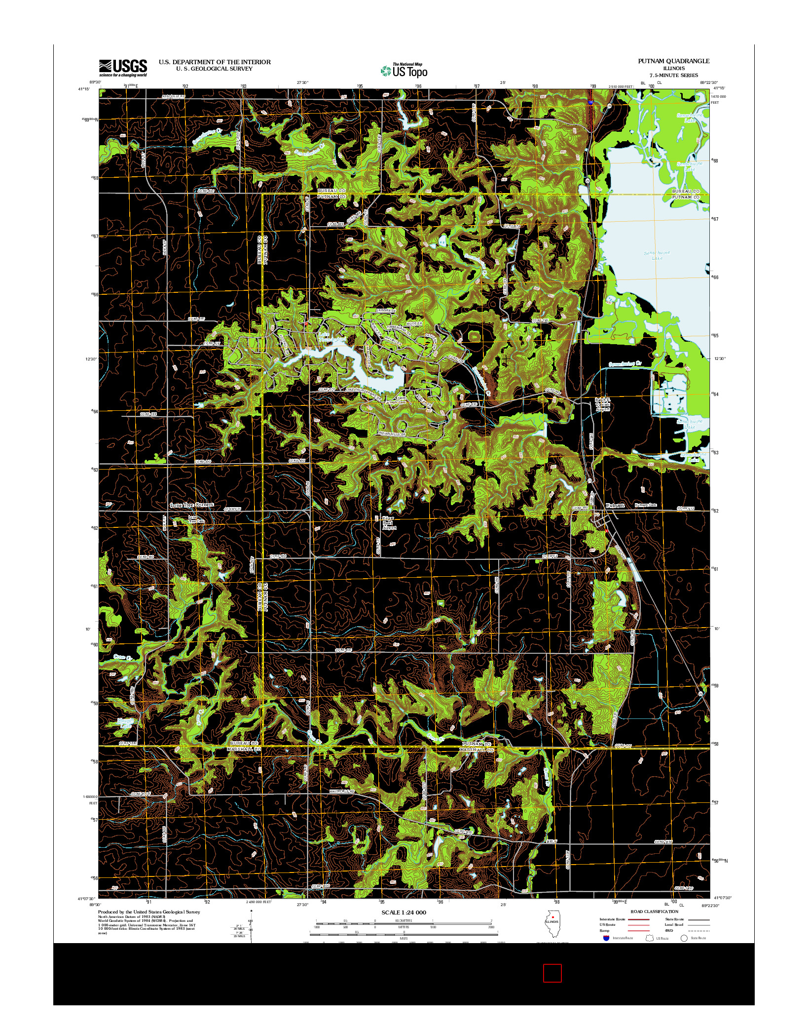 USGS US TOPO 7.5-MINUTE MAP FOR PUTNAM, IL 2012