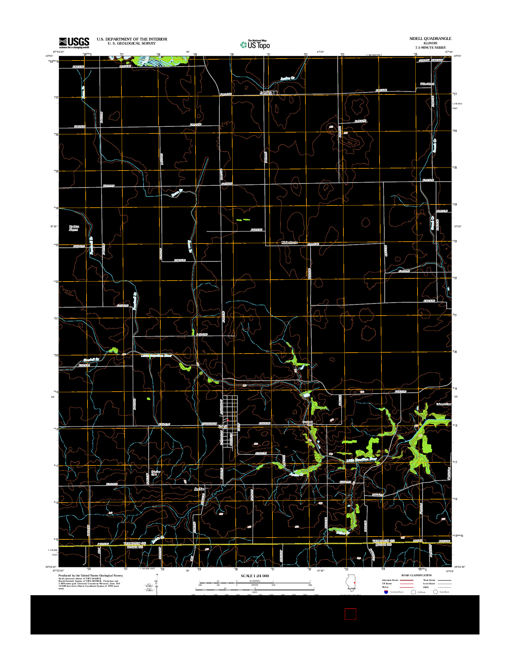 USGS US TOPO 7.5-MINUTE MAP FOR SIDELL, IL 2012
