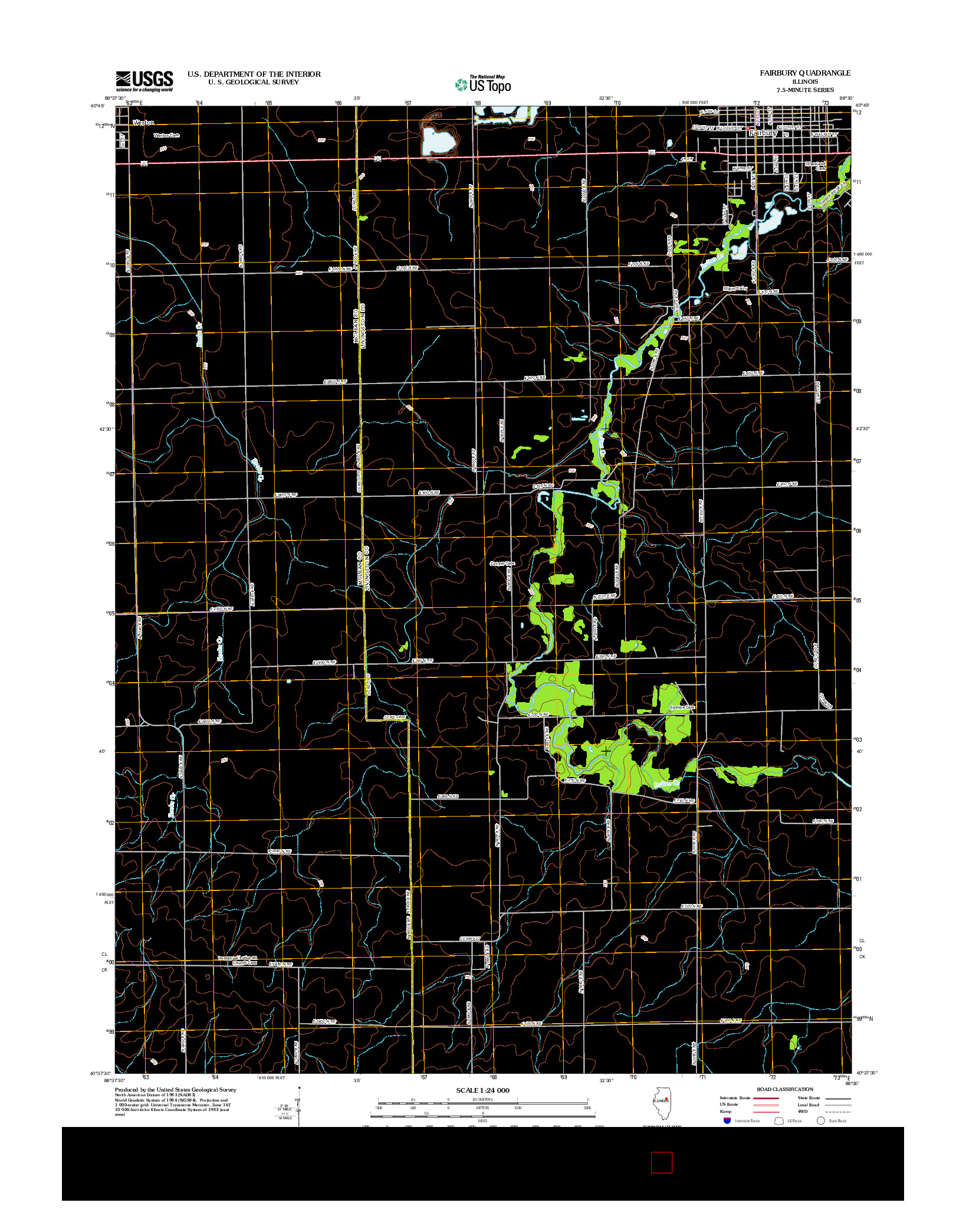 USGS US TOPO 7.5-MINUTE MAP FOR FAIRBURY, IL 2012
