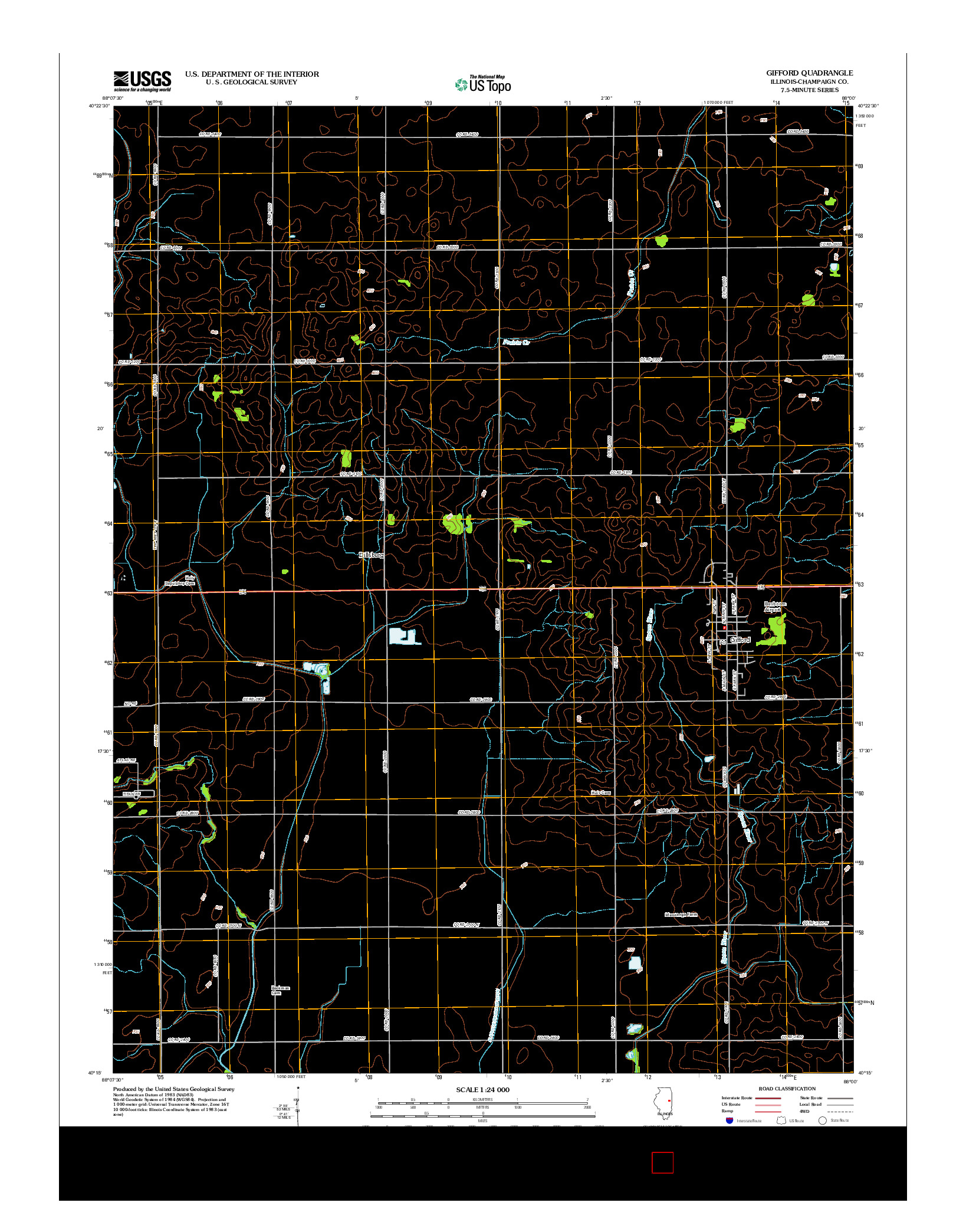 USGS US TOPO 7.5-MINUTE MAP FOR GIFFORD, IL 2012