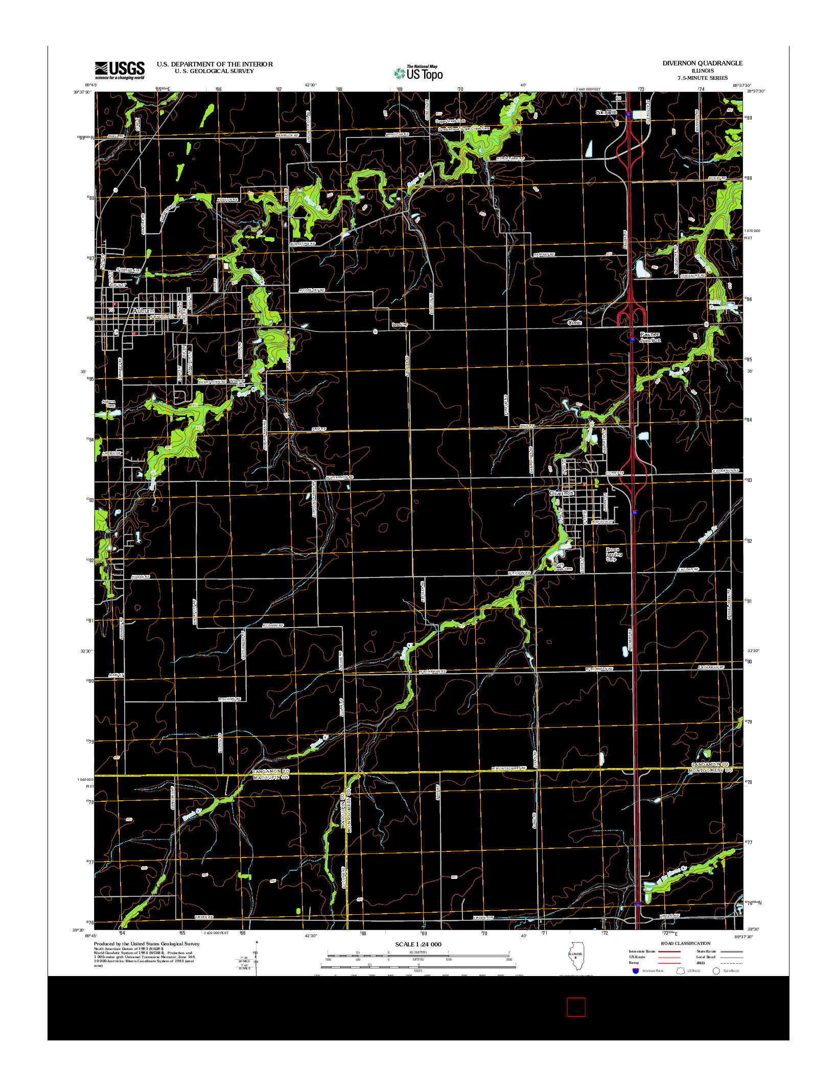 USGS US TOPO 7.5-MINUTE MAP FOR DIVERNON, IL 2012