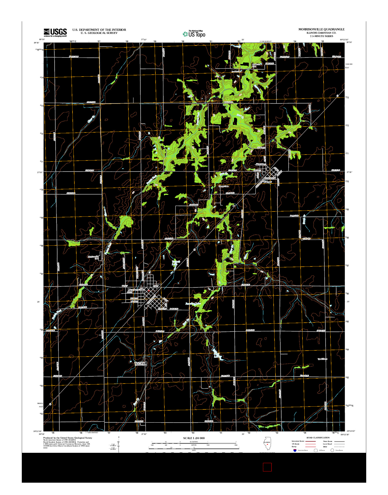 USGS US TOPO 7.5-MINUTE MAP FOR MORRISONVILLE, IL 2012