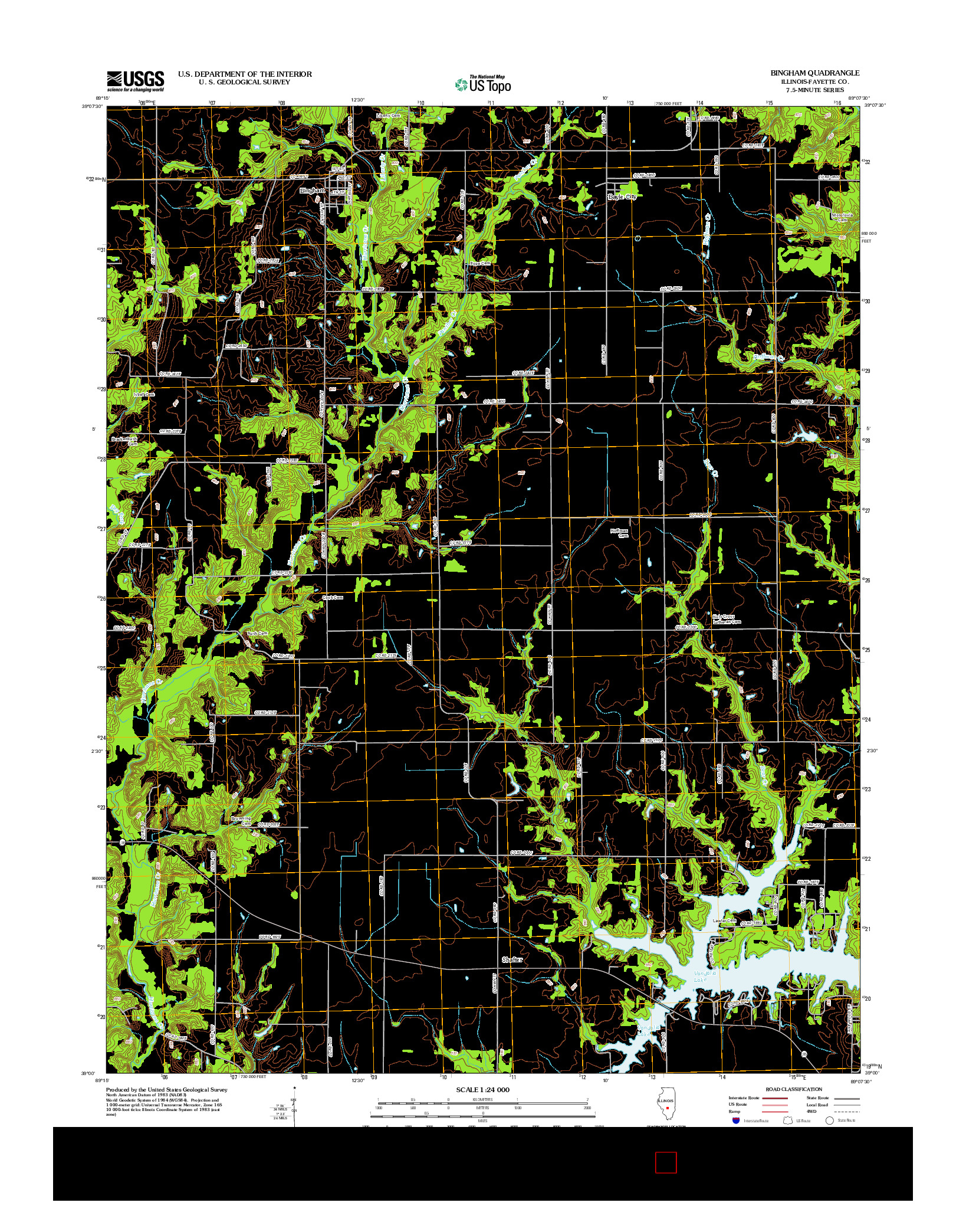 USGS US TOPO 7.5-MINUTE MAP FOR BINGHAM, IL 2012