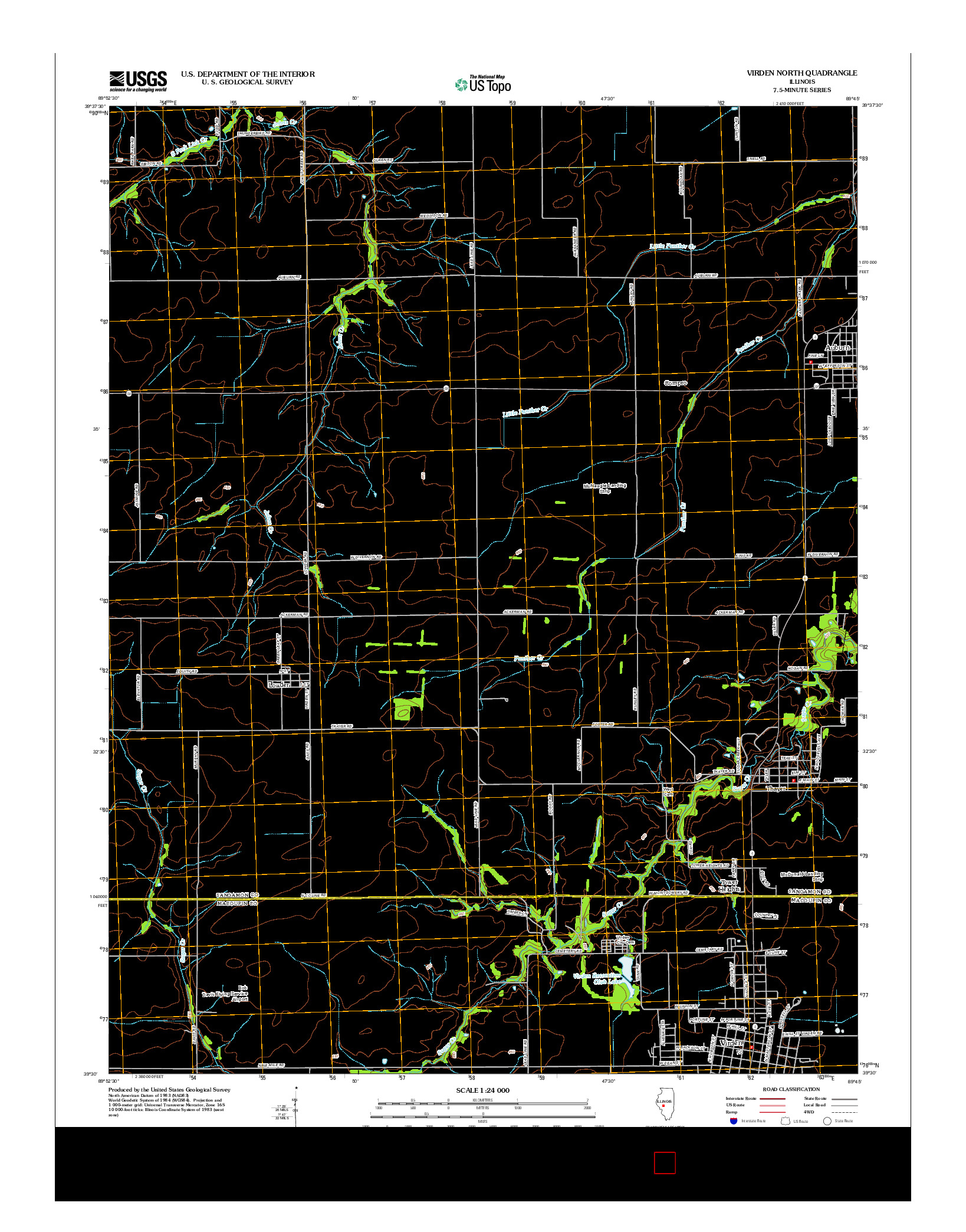 USGS US TOPO 7.5-MINUTE MAP FOR VIRDEN NORTH, IL 2012