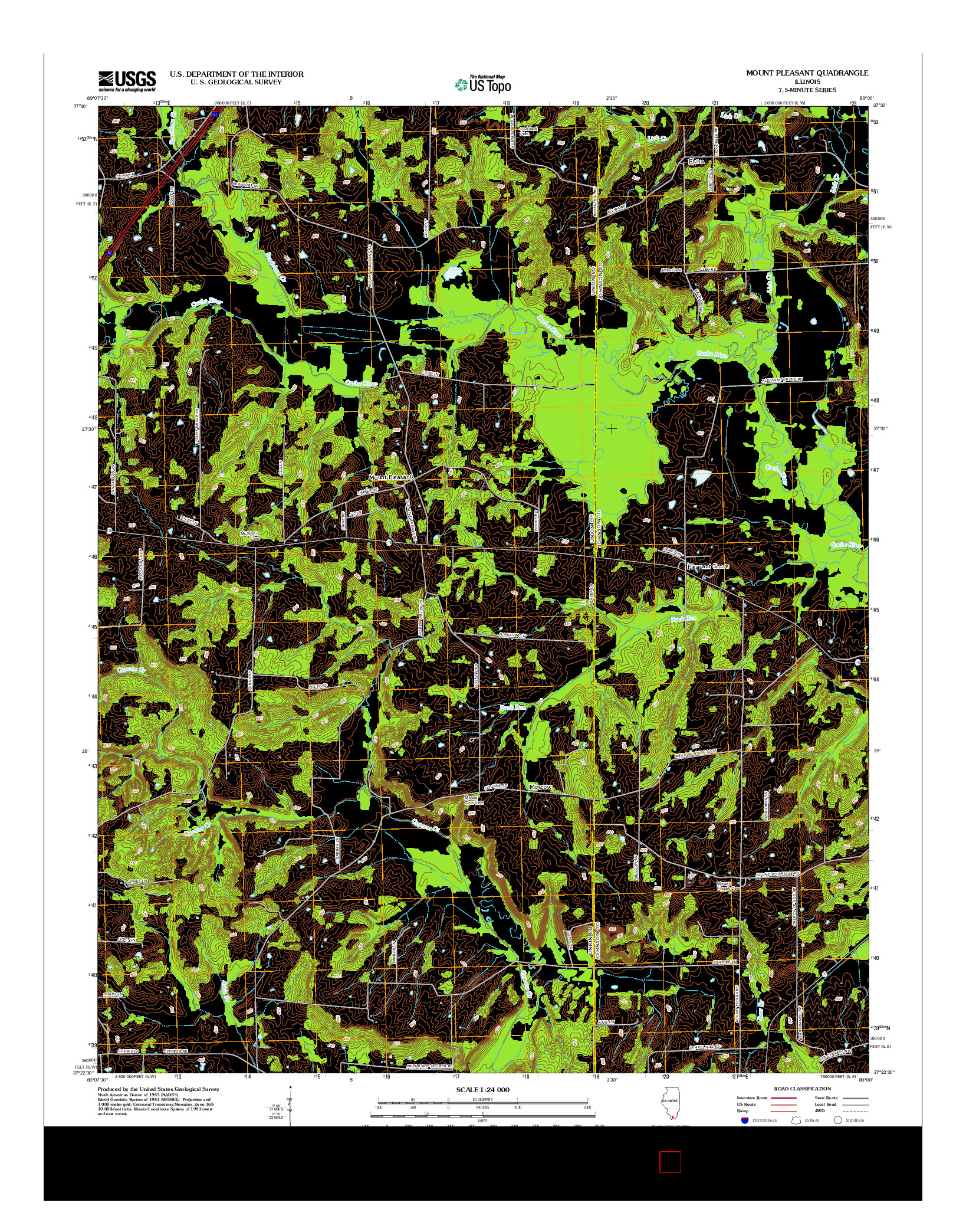 USGS US TOPO 7.5-MINUTE MAP FOR MOUNT PLEASANT, IL 2012