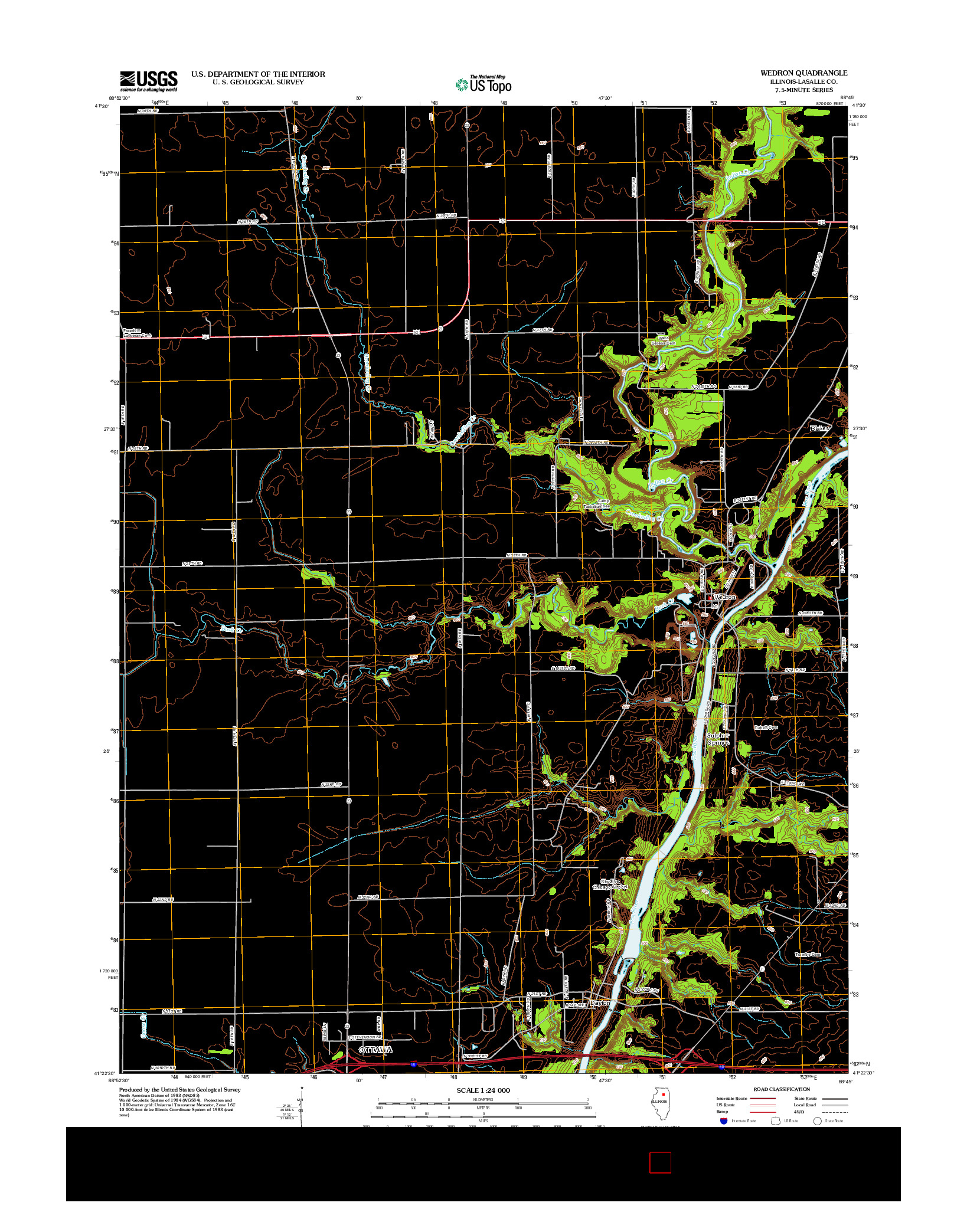 USGS US TOPO 7.5-MINUTE MAP FOR WEDRON, IL 2012