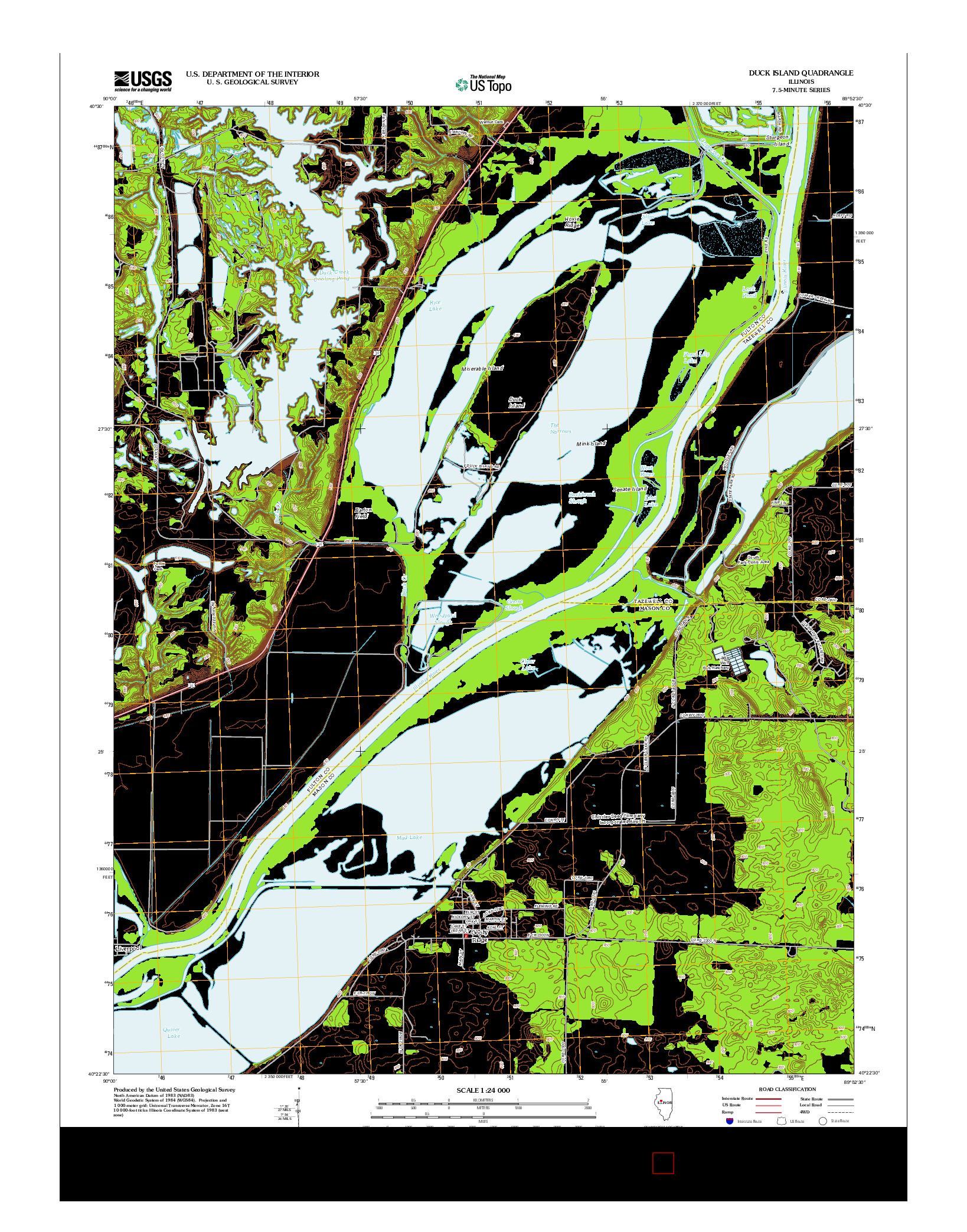 USGS US TOPO 7.5-MINUTE MAP FOR DUCK ISLAND, IL 2012