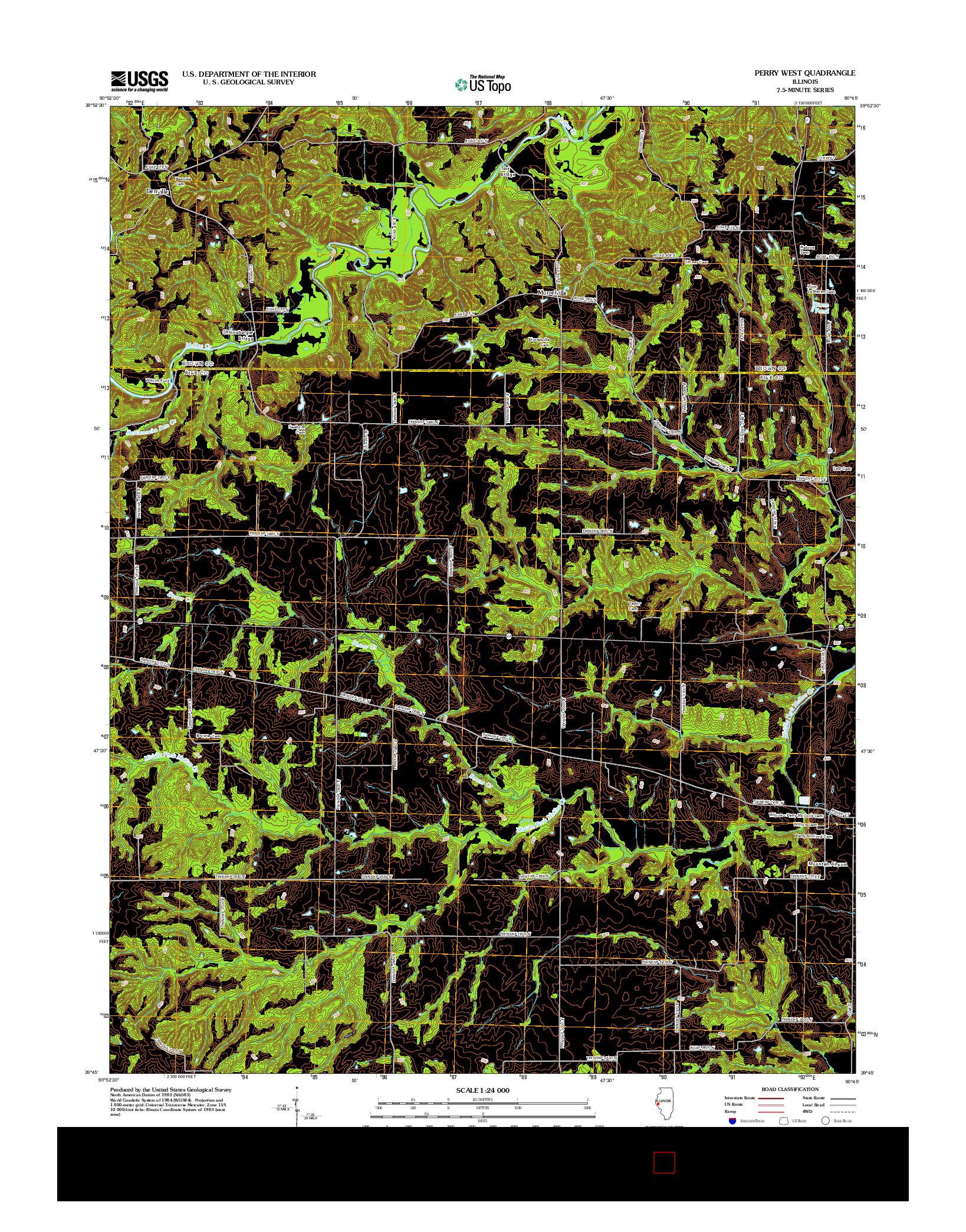 USGS US TOPO 7.5-MINUTE MAP FOR PERRY WEST, IL 2012