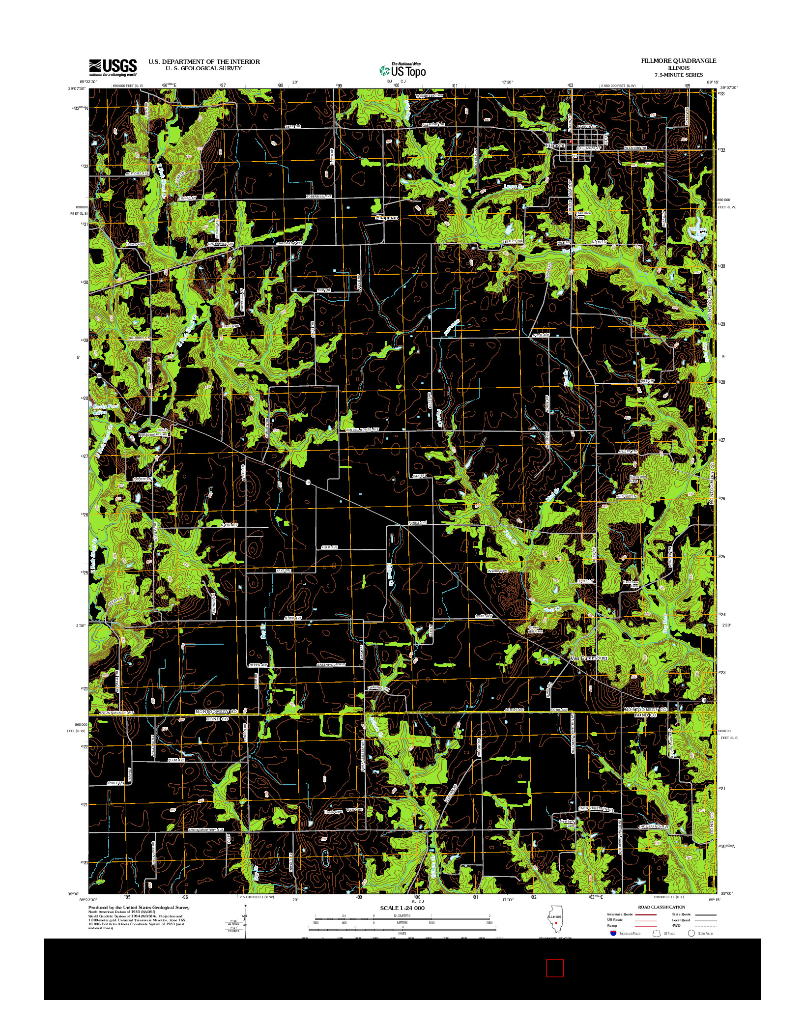 USGS US TOPO 7.5-MINUTE MAP FOR FILLMORE, IL 2012