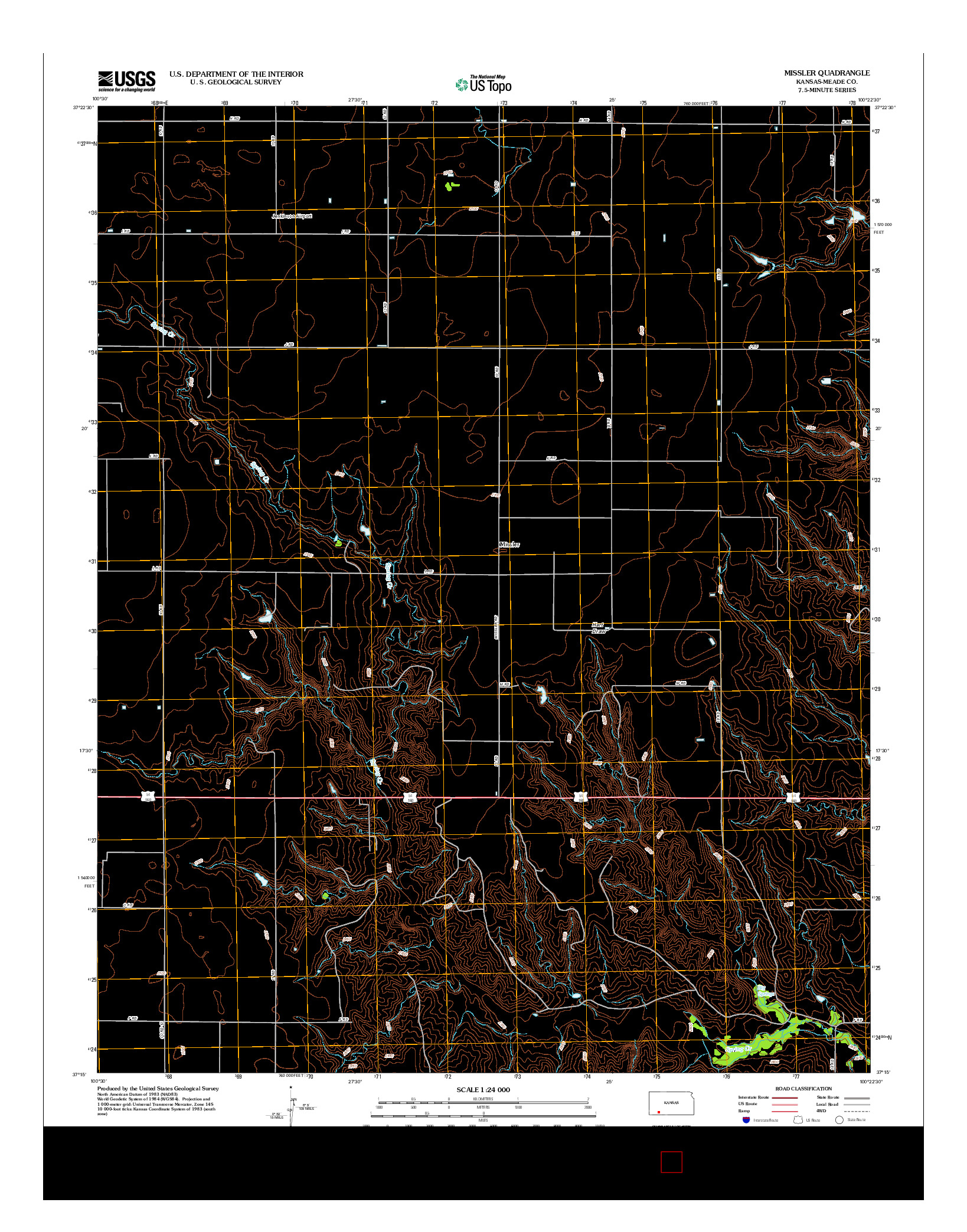 USGS US TOPO 7.5-MINUTE MAP FOR MISSLER, KS 2012