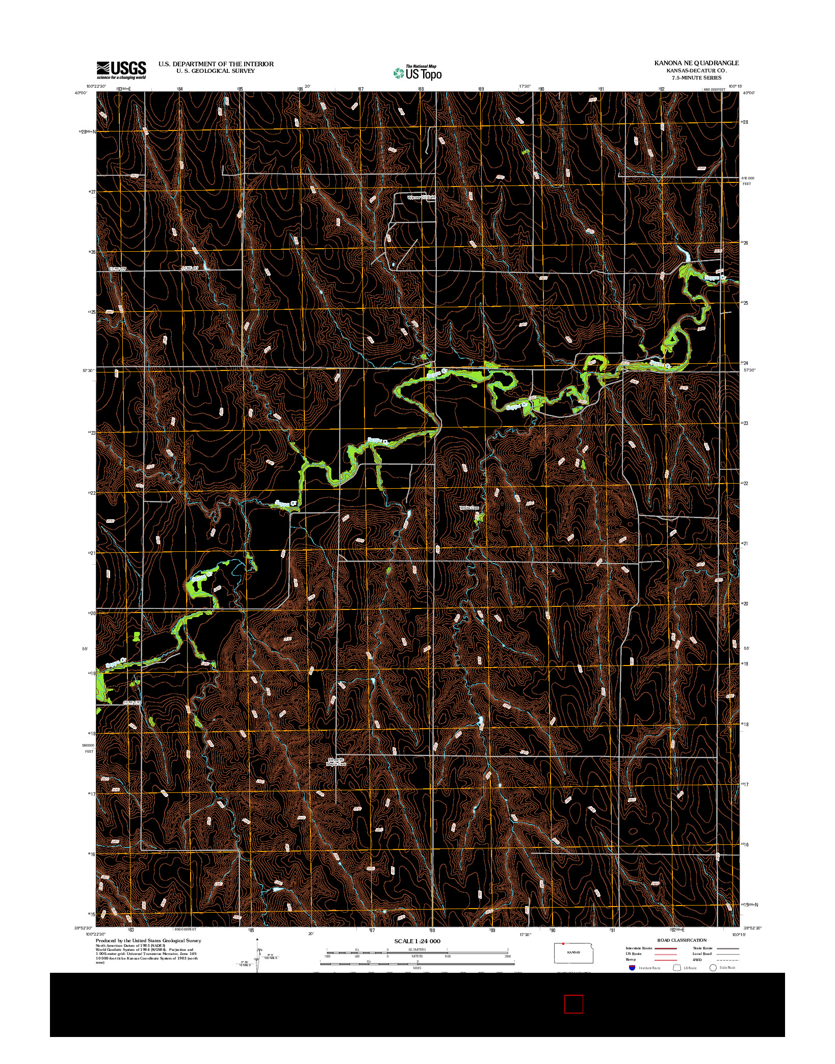 USGS US TOPO 7.5-MINUTE MAP FOR KANONA NE, KS 2012