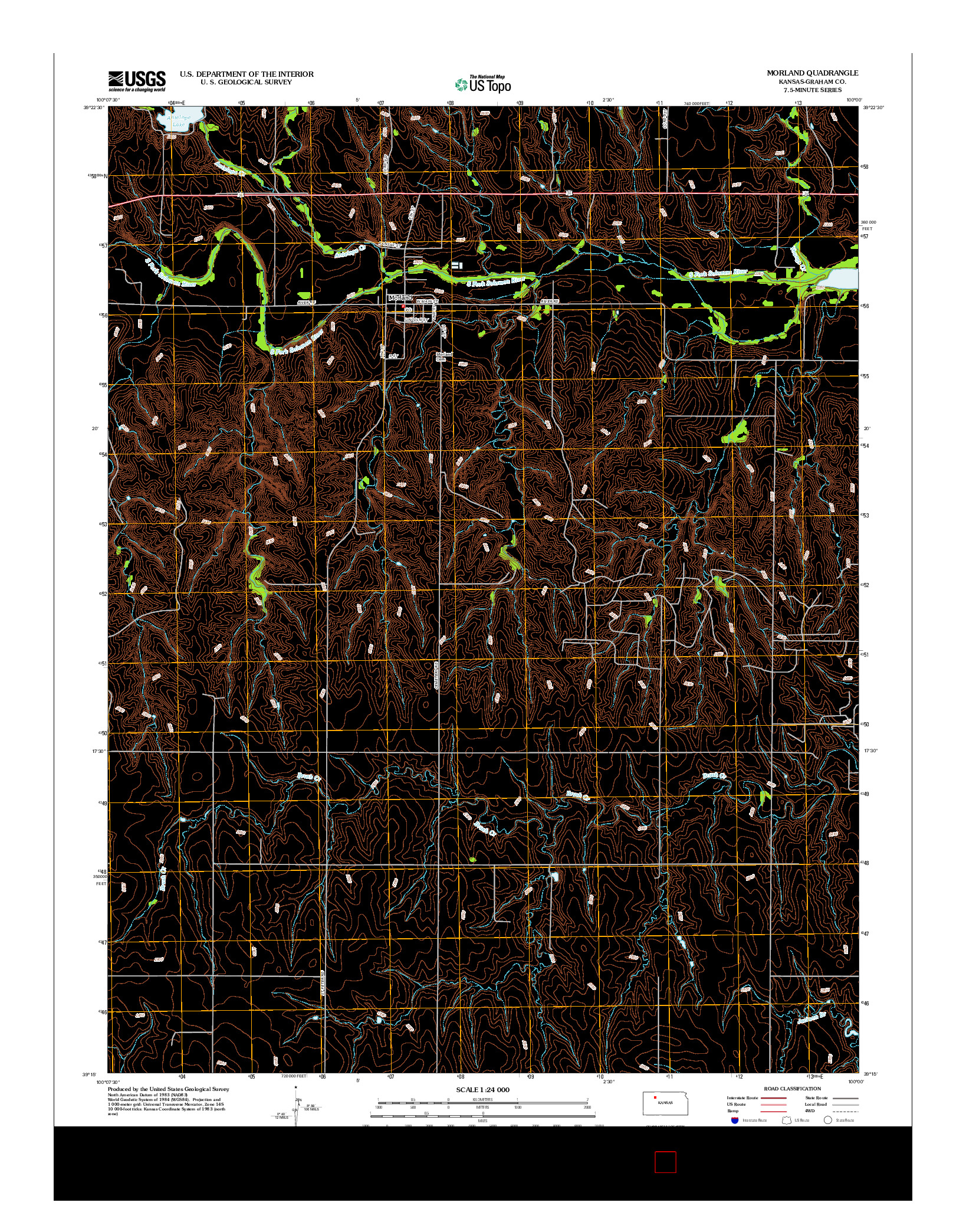 USGS US TOPO 7.5-MINUTE MAP FOR MORLAND, KS 2012