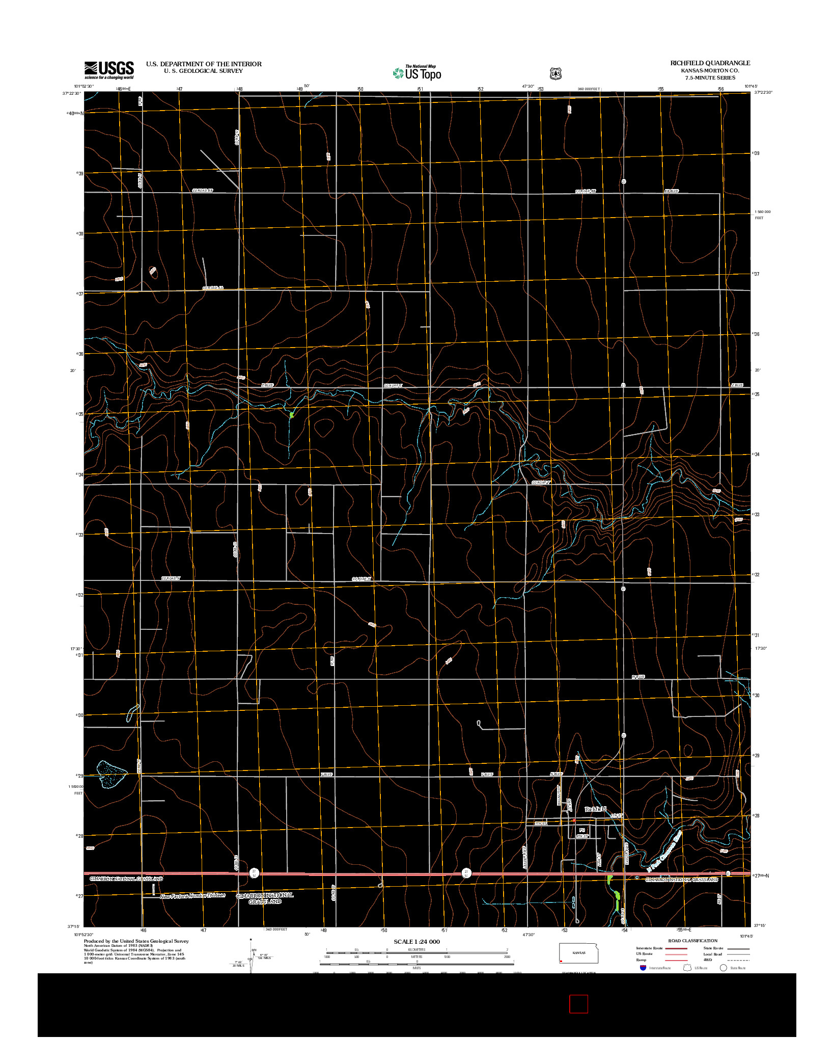 USGS US TOPO 7.5-MINUTE MAP FOR RICHFIELD, KS 2012
