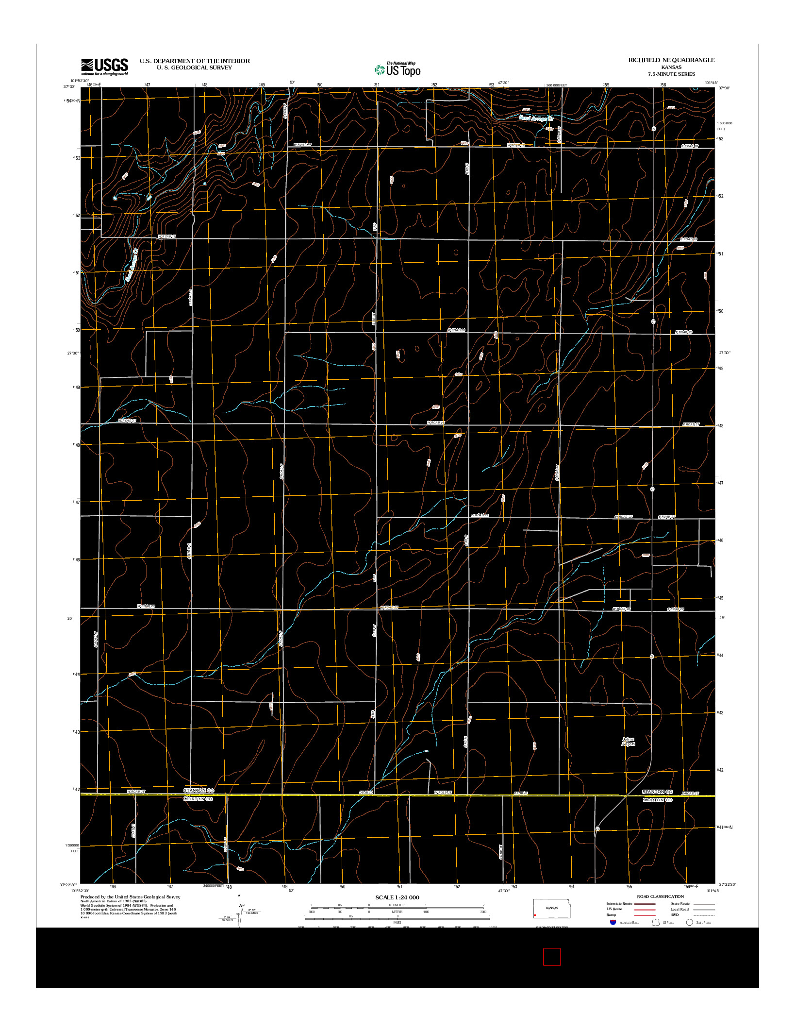 USGS US TOPO 7.5-MINUTE MAP FOR RICHFIELD NE, KS 2012