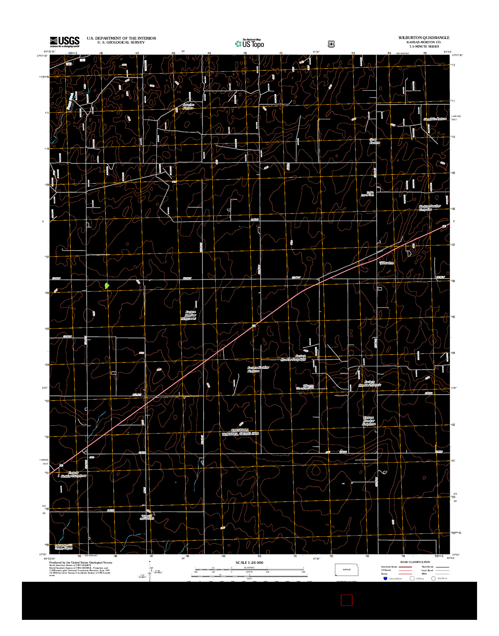 USGS US TOPO 7.5-MINUTE MAP FOR WILBURTON, KS 2012