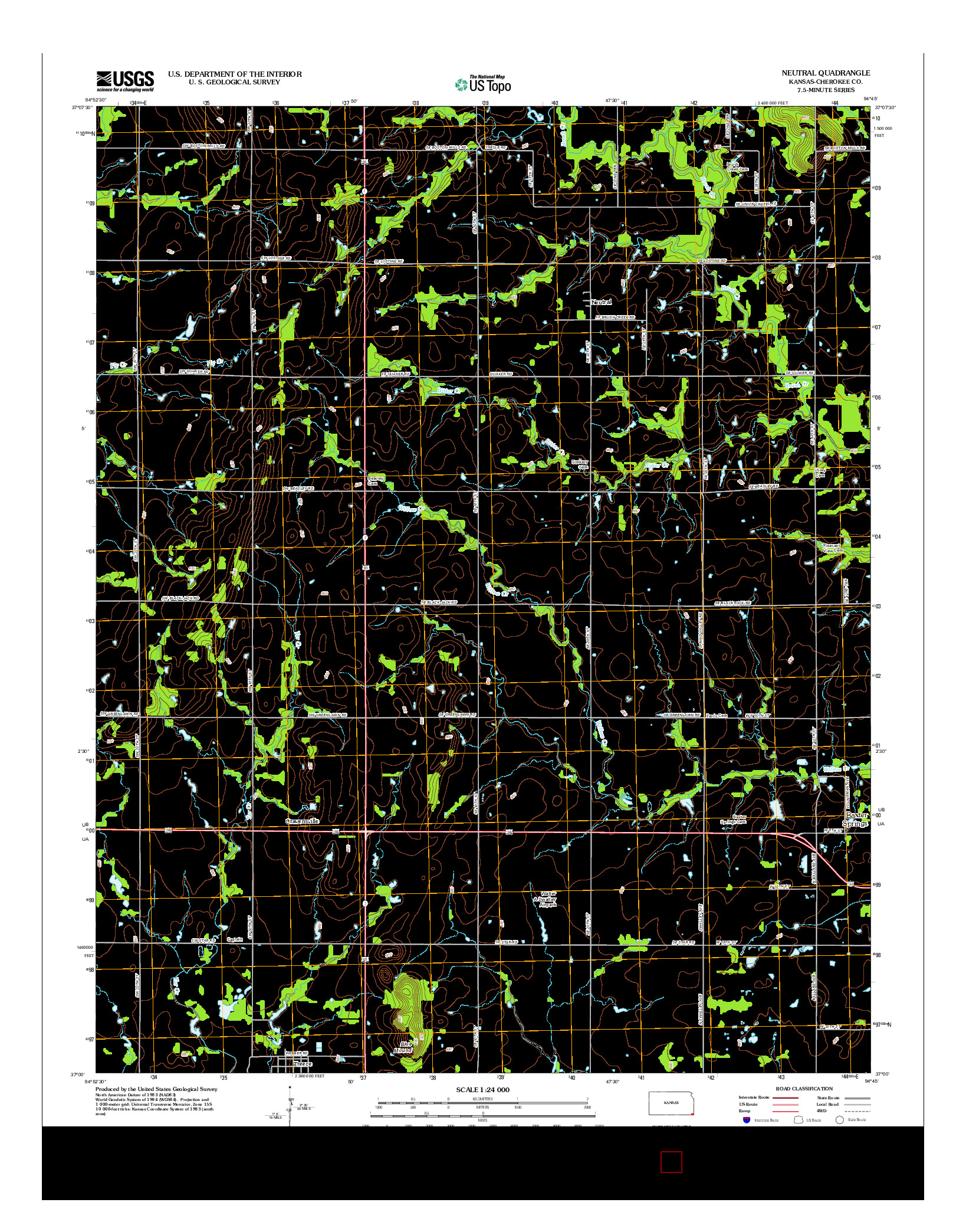USGS US TOPO 7.5-MINUTE MAP FOR NEUTRAL, KS 2012
