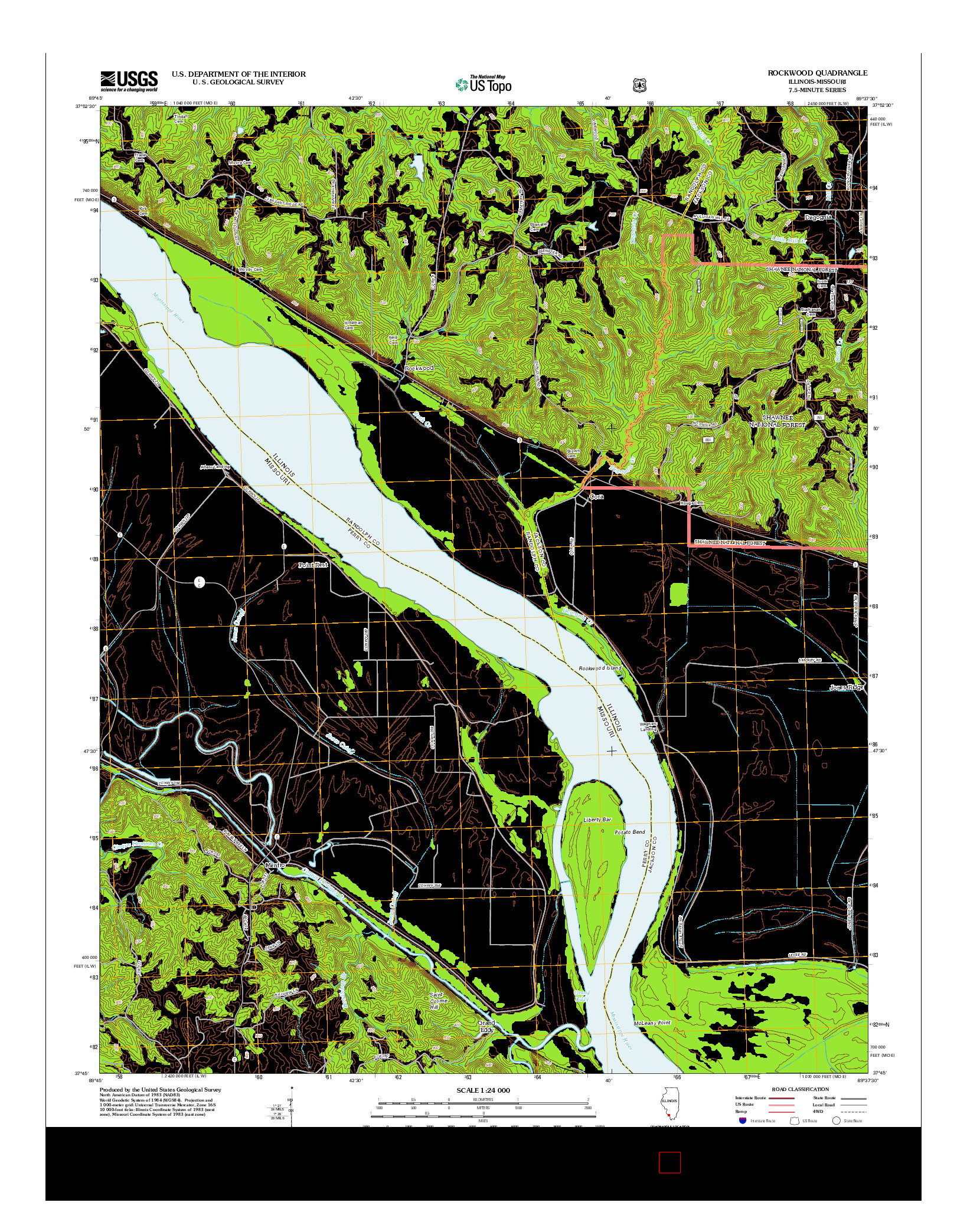 USGS US TOPO 7.5-MINUTE MAP FOR ROCKWOOD, IL-MO 2012