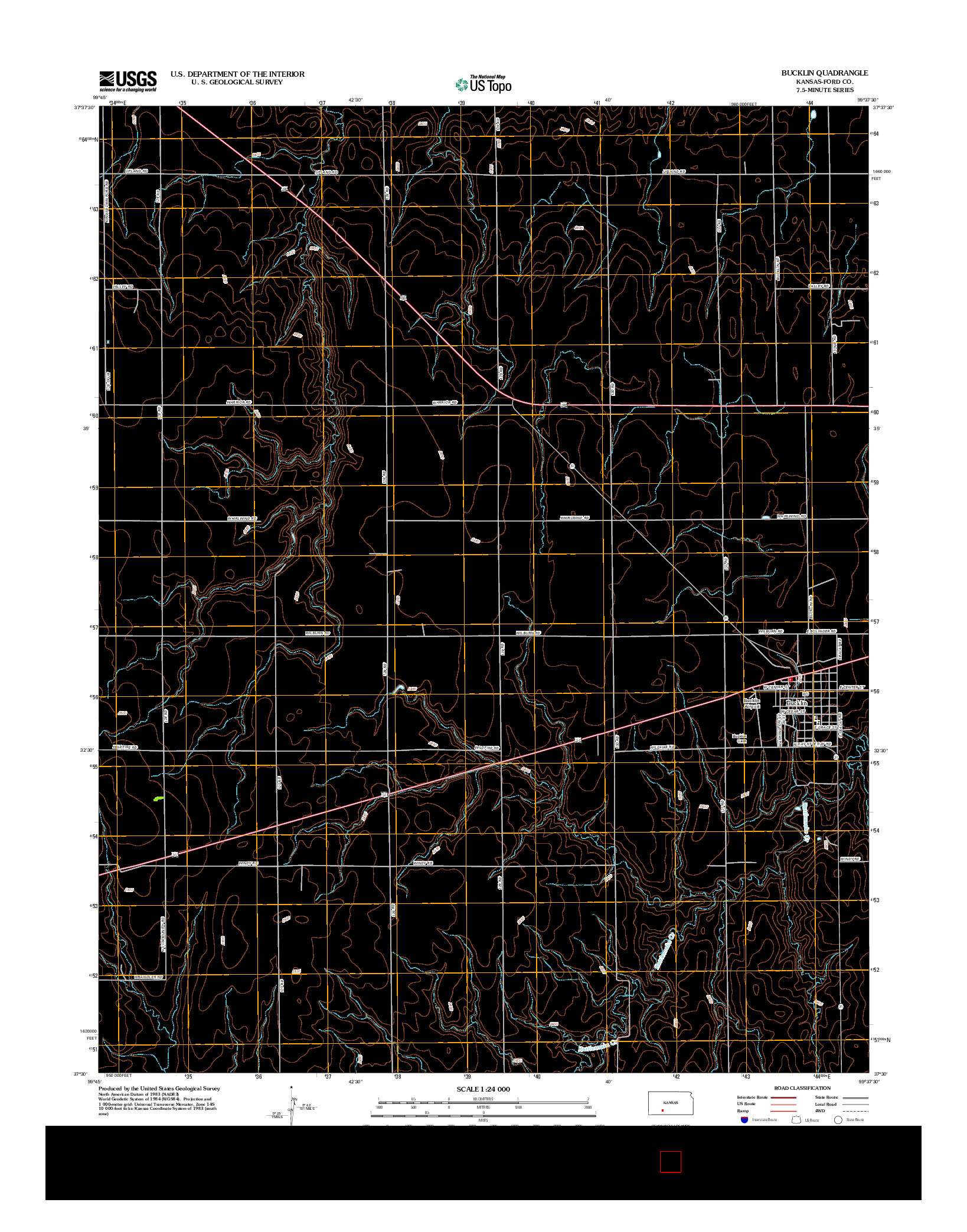 USGS US TOPO 7.5-MINUTE MAP FOR BUCKLIN, KS 2012