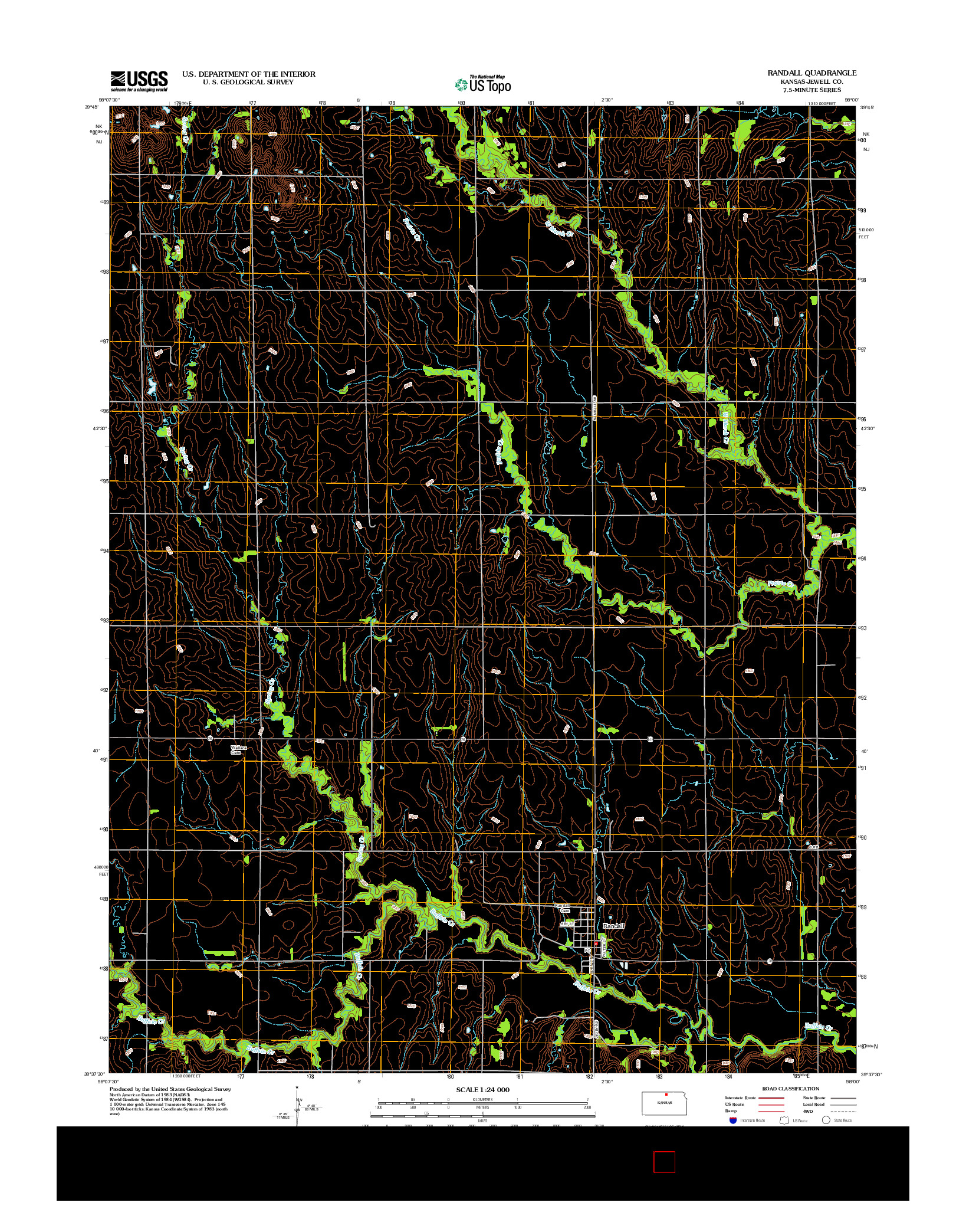 USGS US TOPO 7.5-MINUTE MAP FOR RANDALL, KS 2012