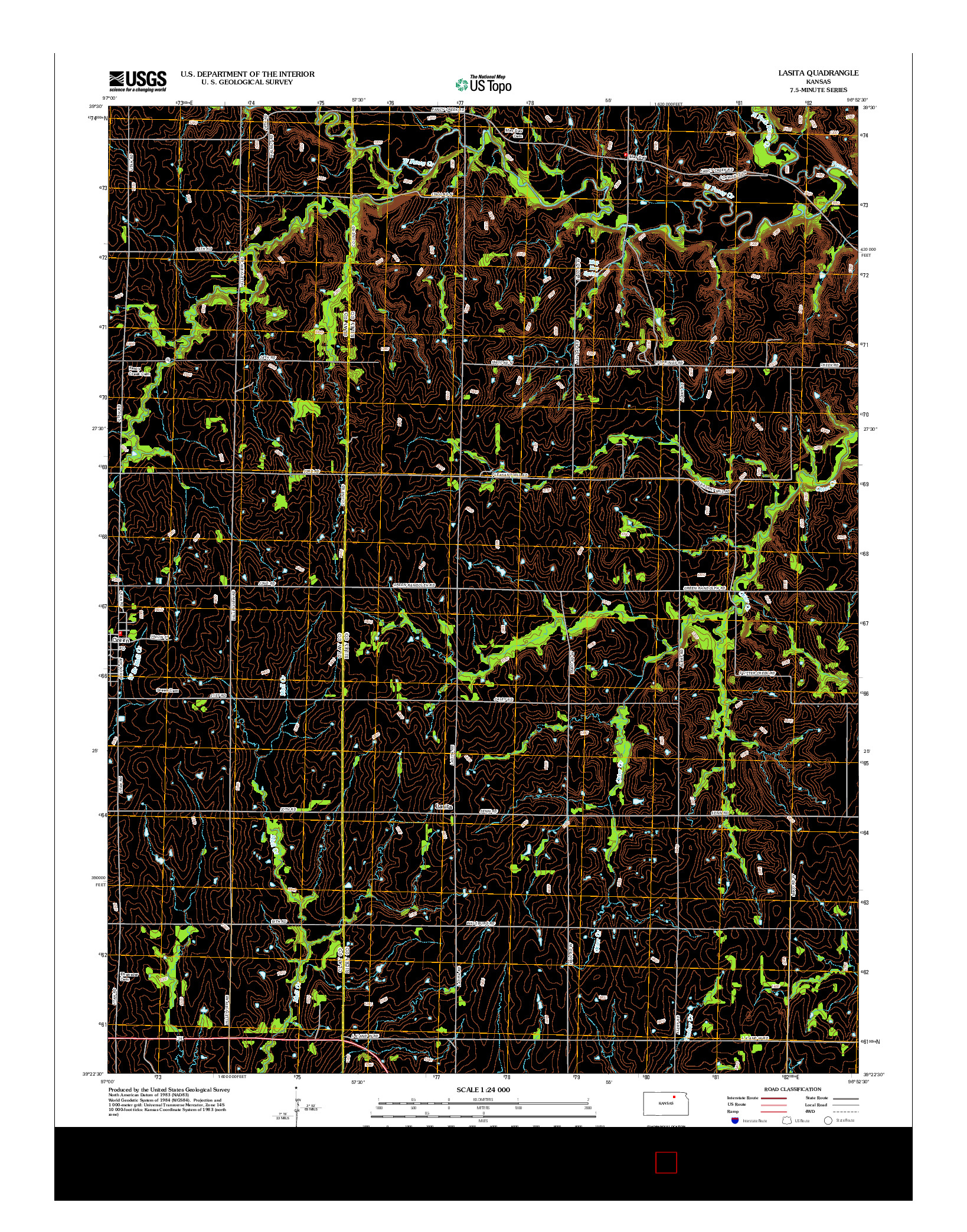 USGS US TOPO 7.5-MINUTE MAP FOR LASITA, KS 2012