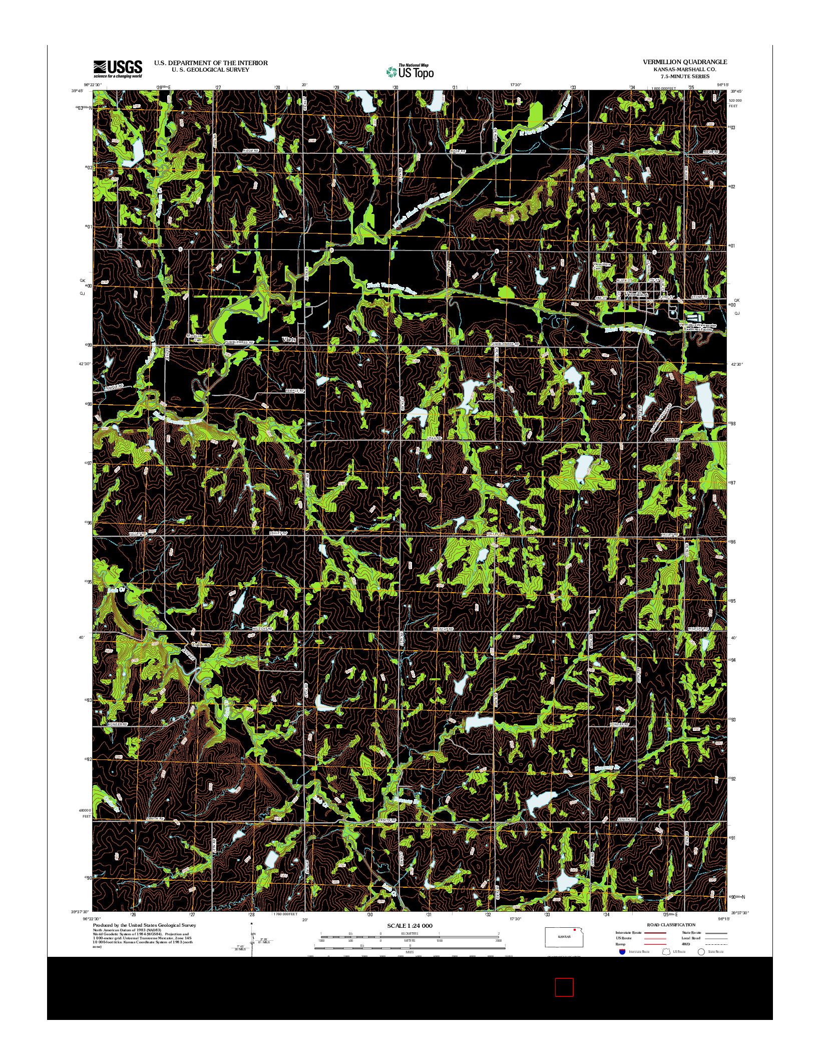 USGS US TOPO 7.5-MINUTE MAP FOR VERMILLION, KS 2012