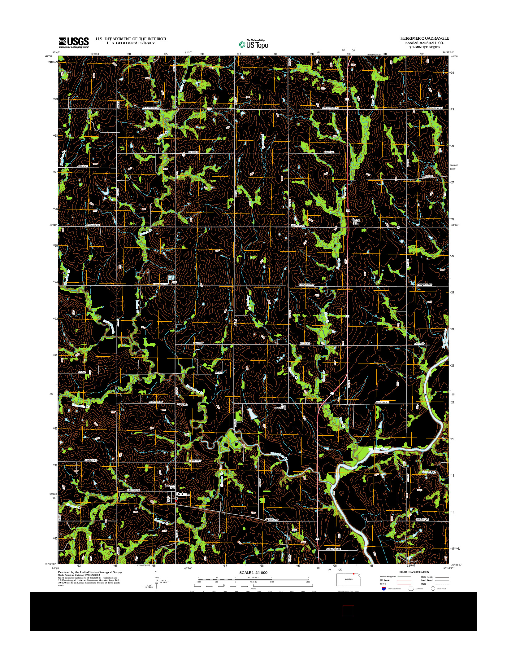 USGS US TOPO 7.5-MINUTE MAP FOR HERKIMER, KS 2012