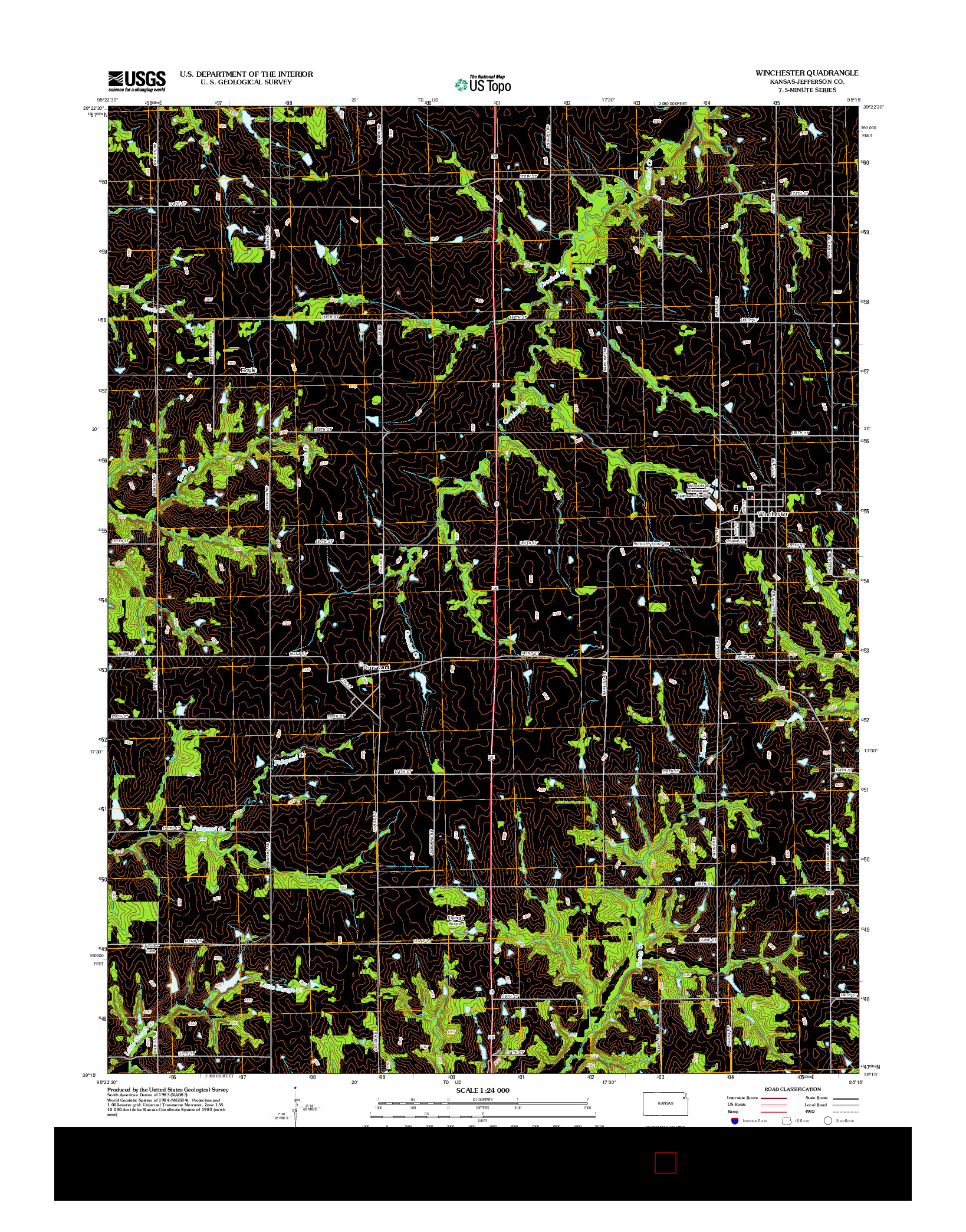 USGS US TOPO 7.5-MINUTE MAP FOR WINCHESTER, KS 2012