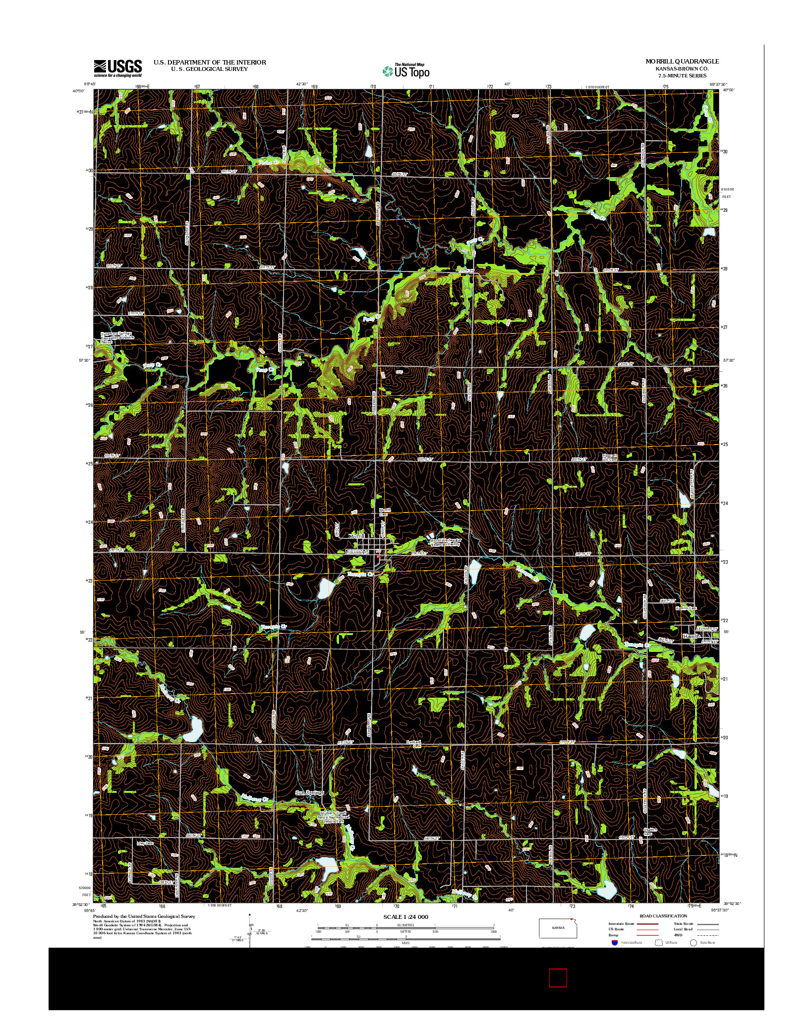 USGS US TOPO 7.5-MINUTE MAP FOR MORRILL, KS 2012