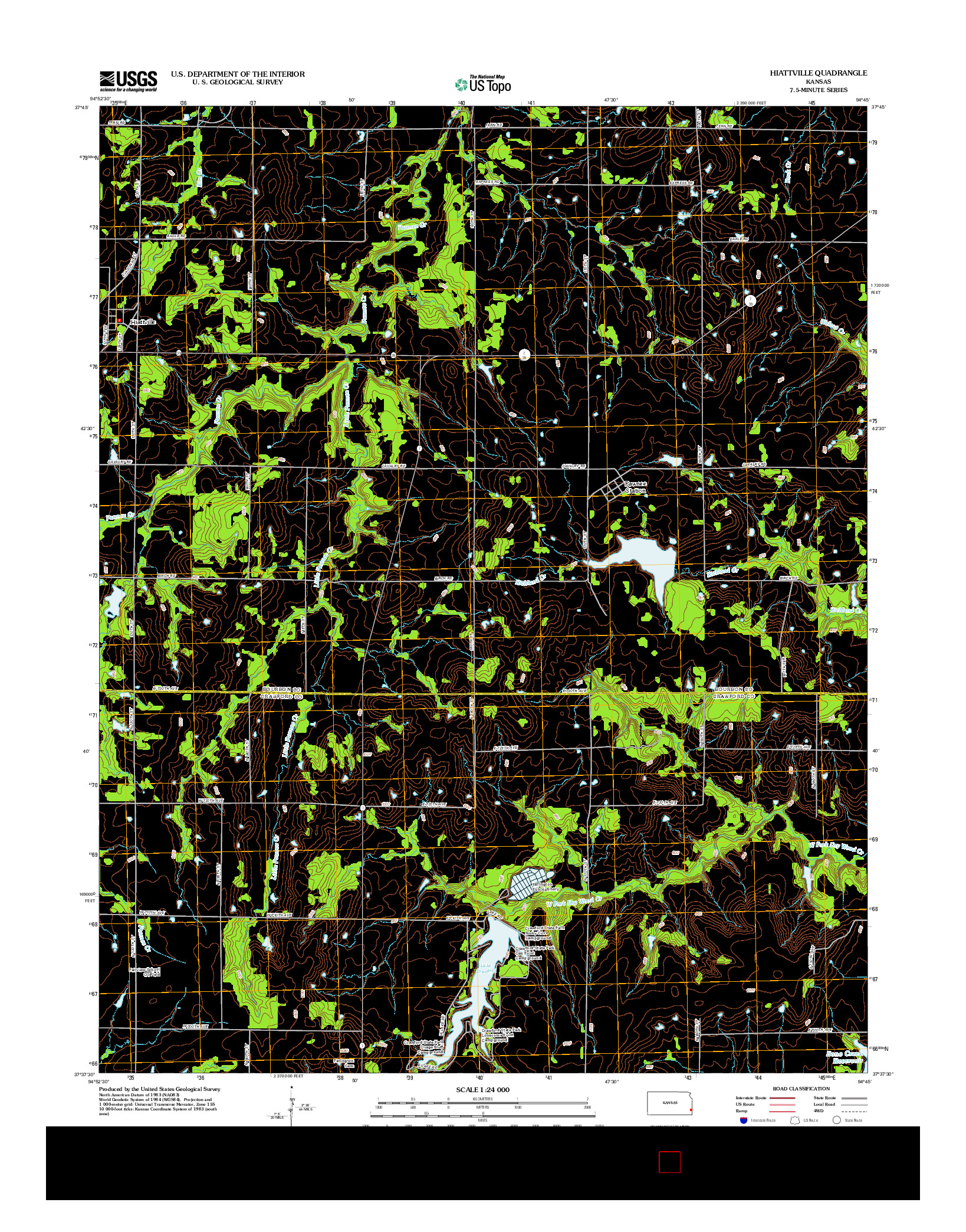 USGS US TOPO 7.5-MINUTE MAP FOR HIATTVILLE, KS 2012