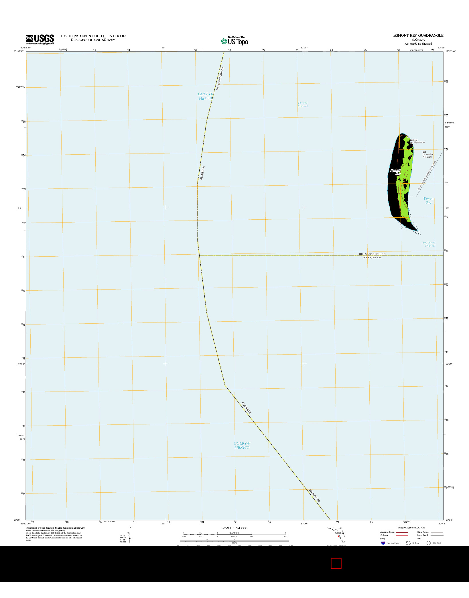 USGS US TOPO 7.5-MINUTE MAP FOR EGMONT KEY, FL 2012