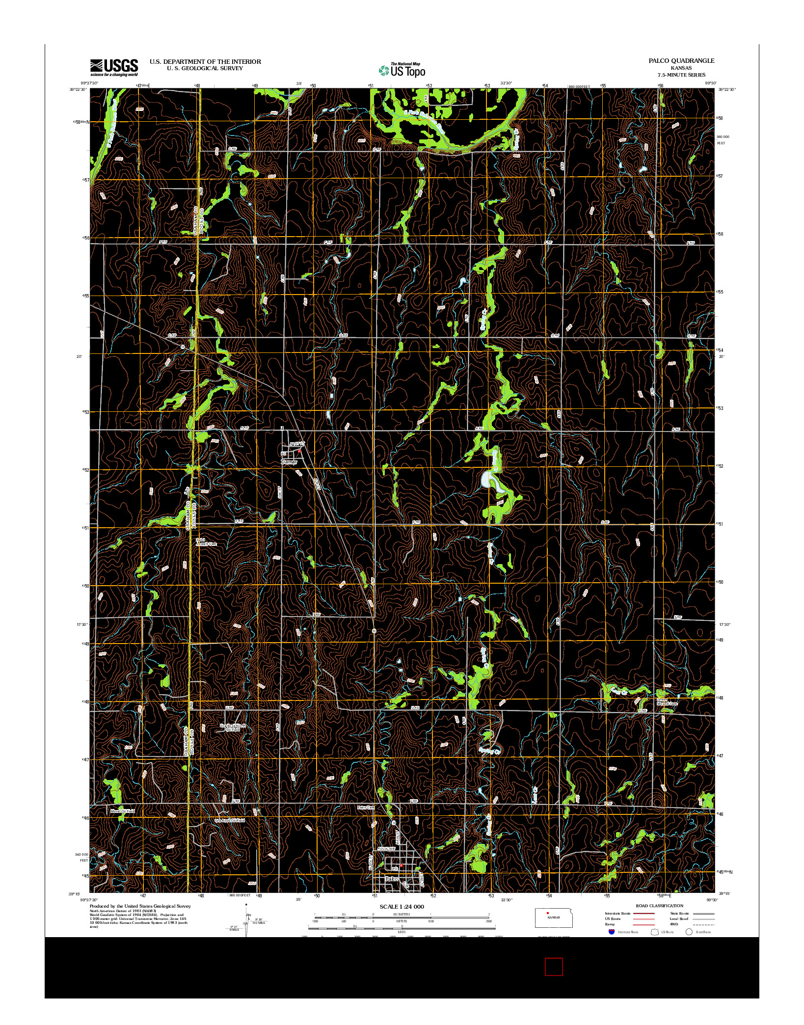 USGS US TOPO 7.5-MINUTE MAP FOR PALCO, KS 2012