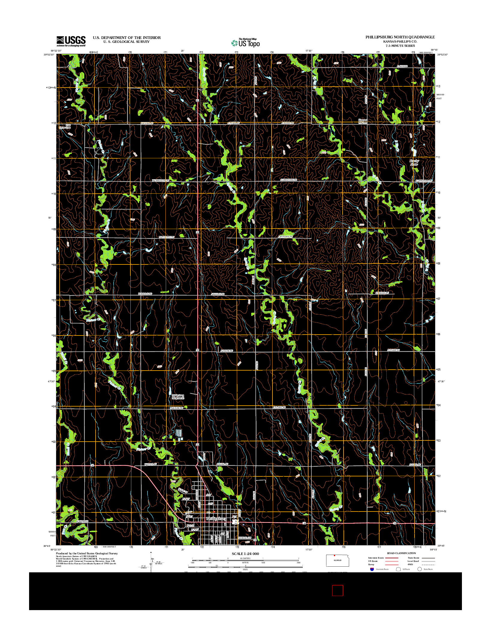 USGS US TOPO 7.5-MINUTE MAP FOR PHILLIPSBURG NORTH, KS 2012