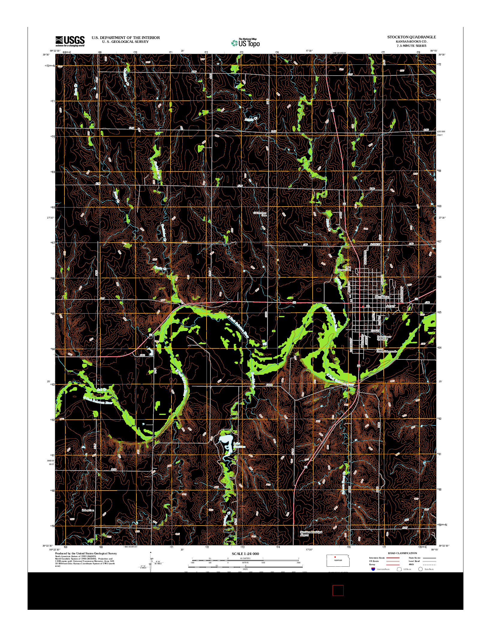 USGS US TOPO 7.5-MINUTE MAP FOR STOCKTON, KS 2012