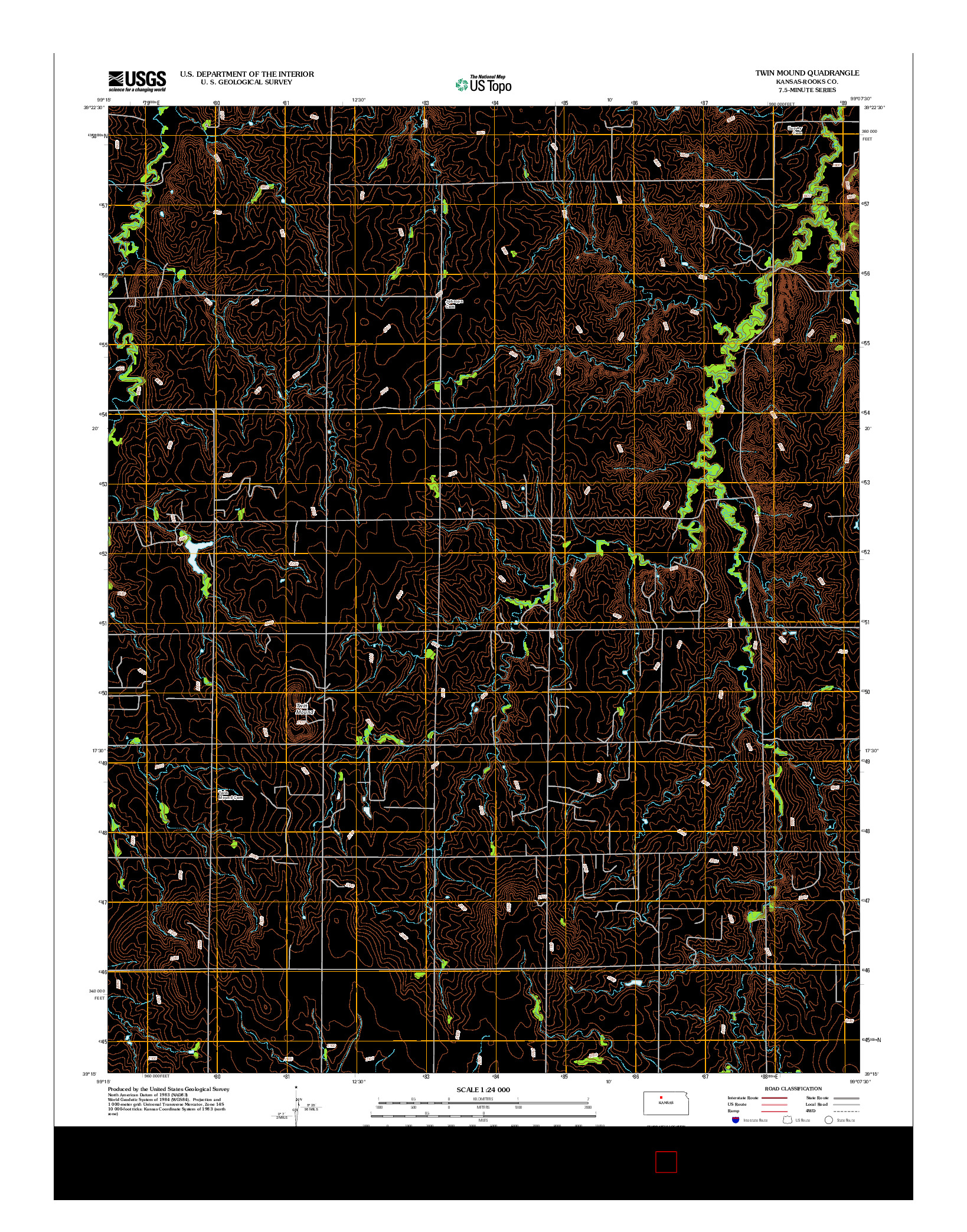 USGS US TOPO 7.5-MINUTE MAP FOR TWIN MOUND, KS 2012