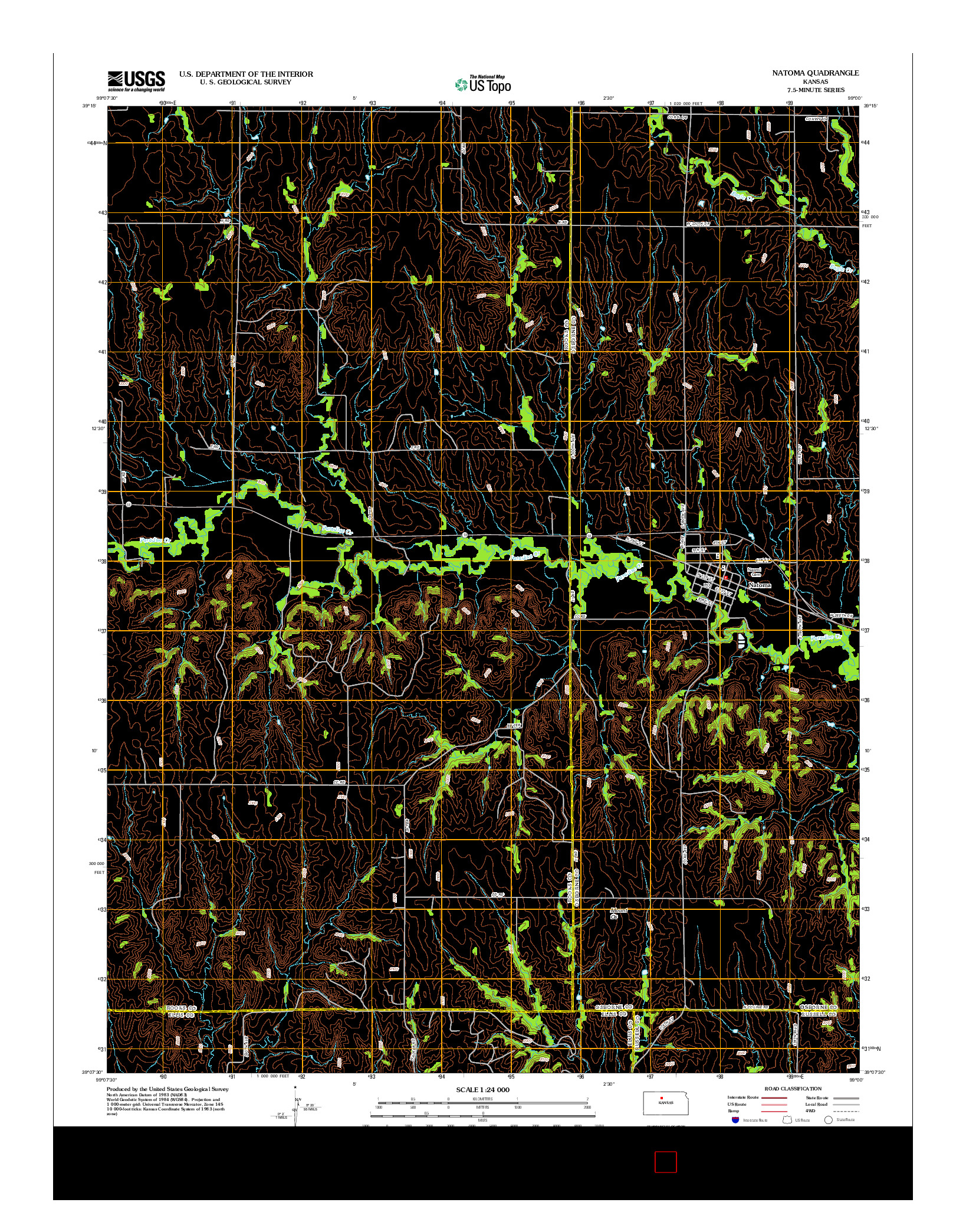 USGS US TOPO 7.5-MINUTE MAP FOR NATOMA, KS 2012