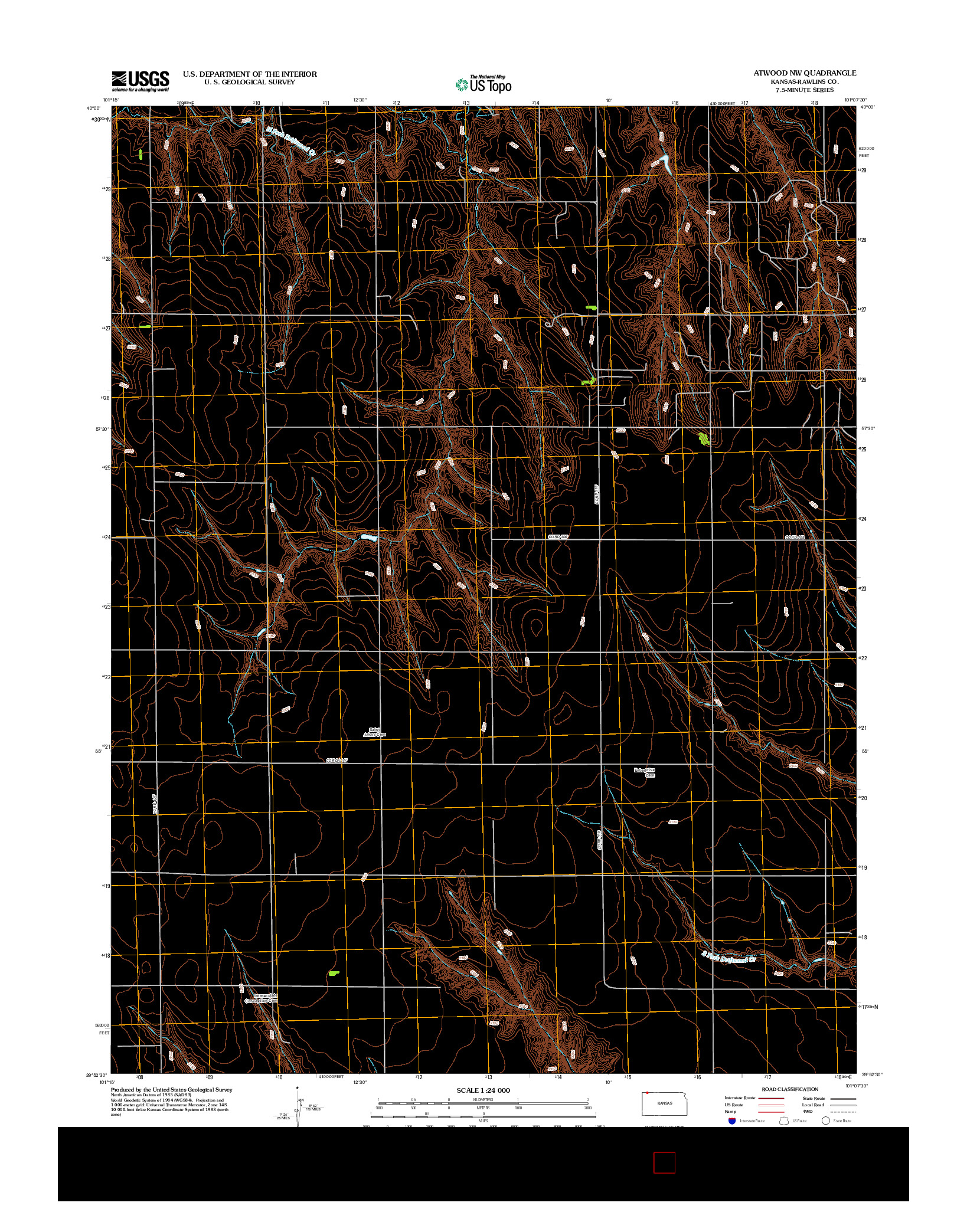 USGS US TOPO 7.5-MINUTE MAP FOR ATWOOD NW, KS 2012