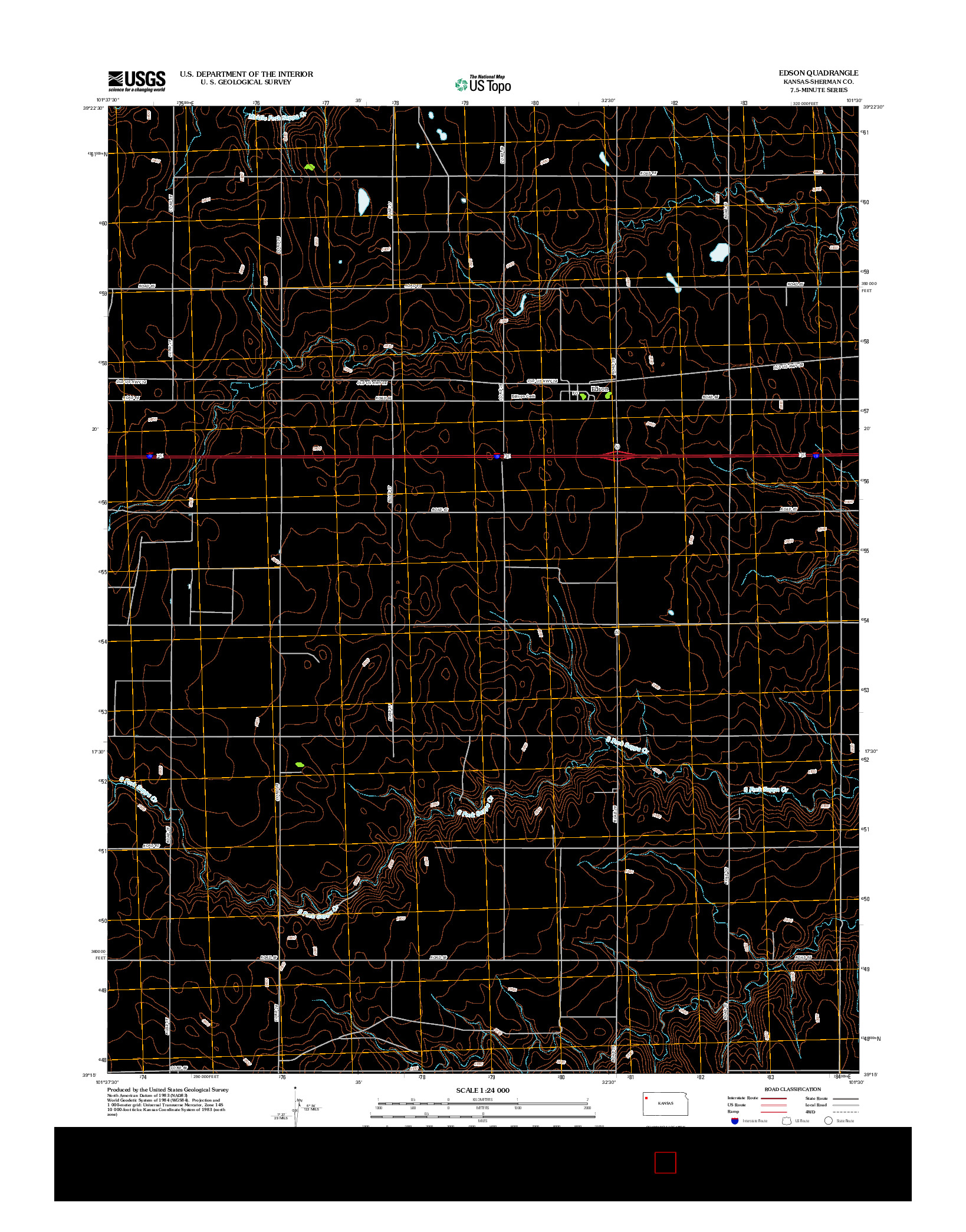USGS US TOPO 7.5-MINUTE MAP FOR EDSON, KS 2012