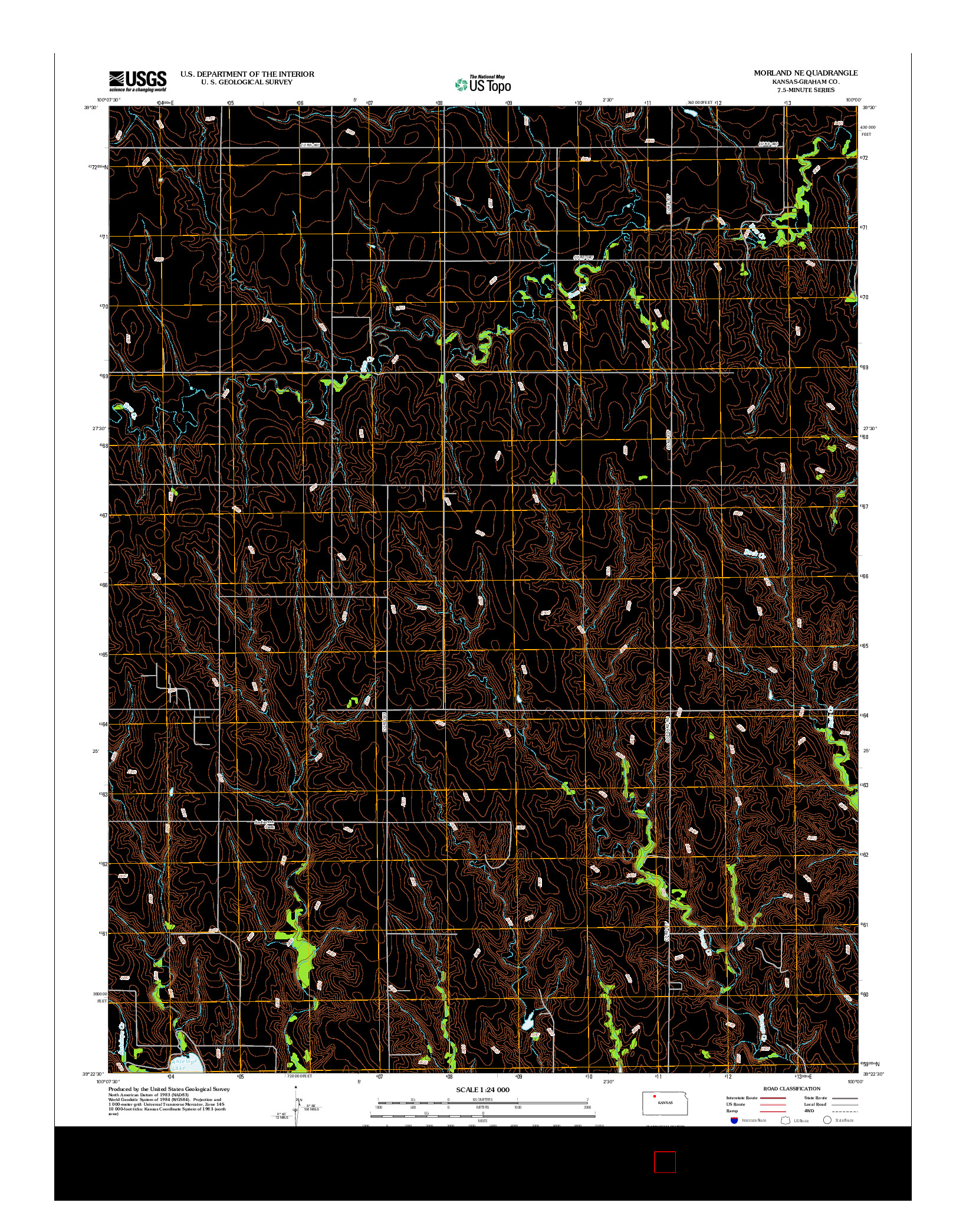 USGS US TOPO 7.5-MINUTE MAP FOR MORLAND NE, KS 2012