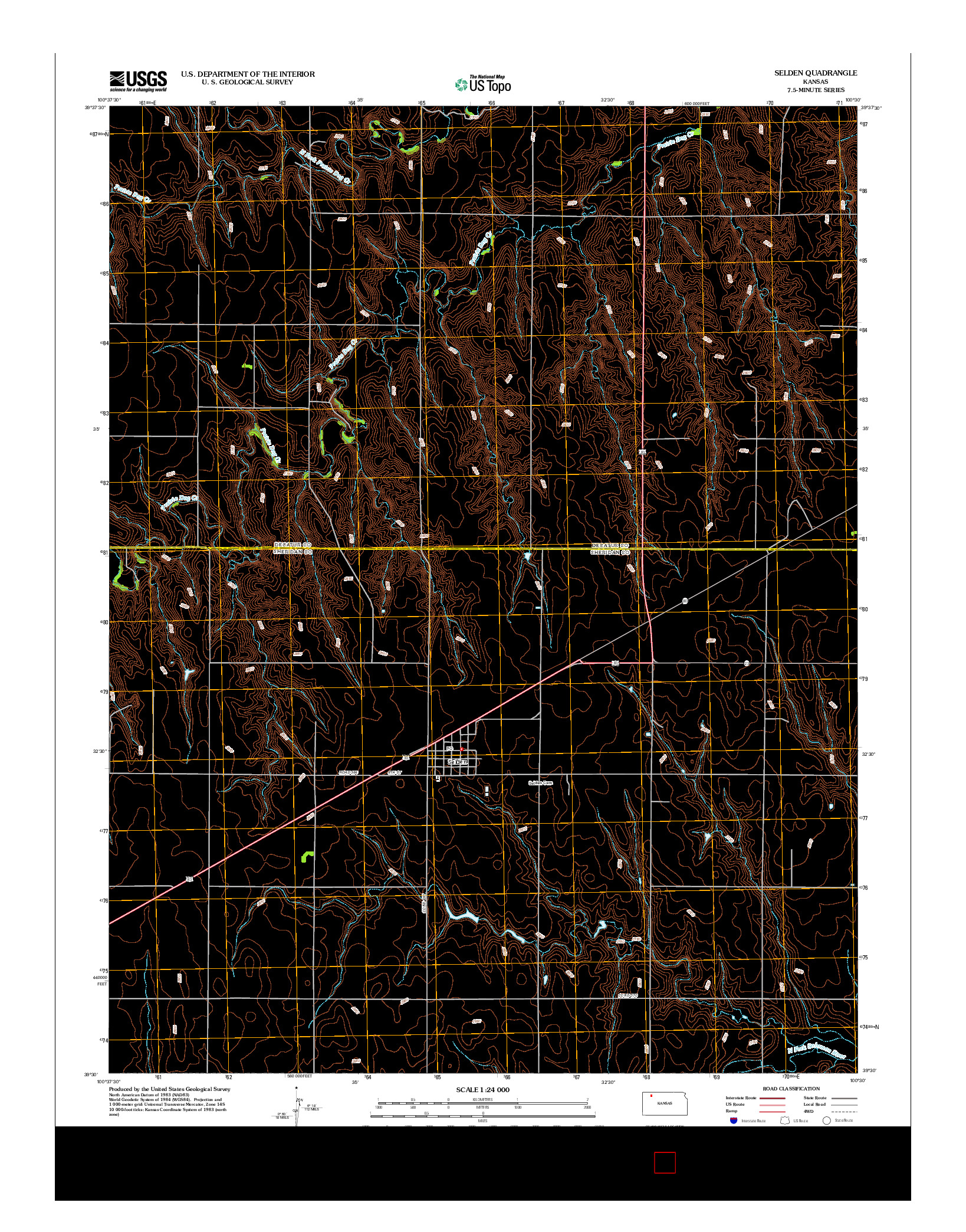 USGS US TOPO 7.5-MINUTE MAP FOR SELDEN, KS 2012