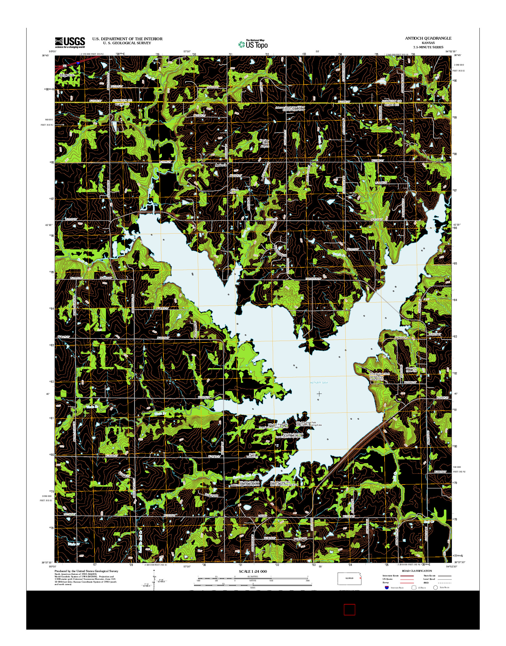 USGS US TOPO 7.5-MINUTE MAP FOR ANTIOCH, KS 2012