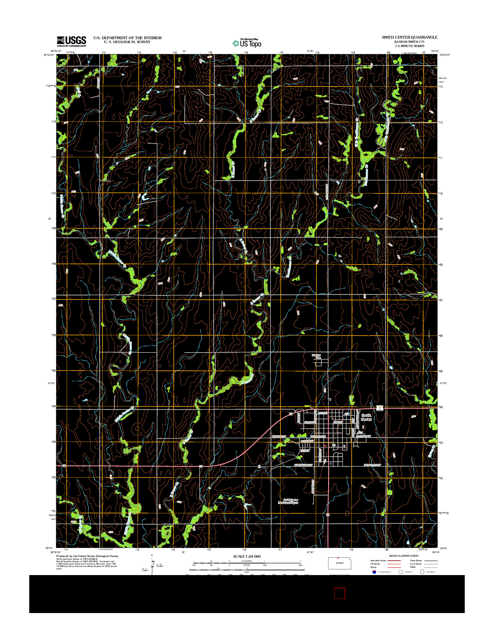 USGS US TOPO 7.5-MINUTE MAP FOR SMITH CENTER, KS 2012
