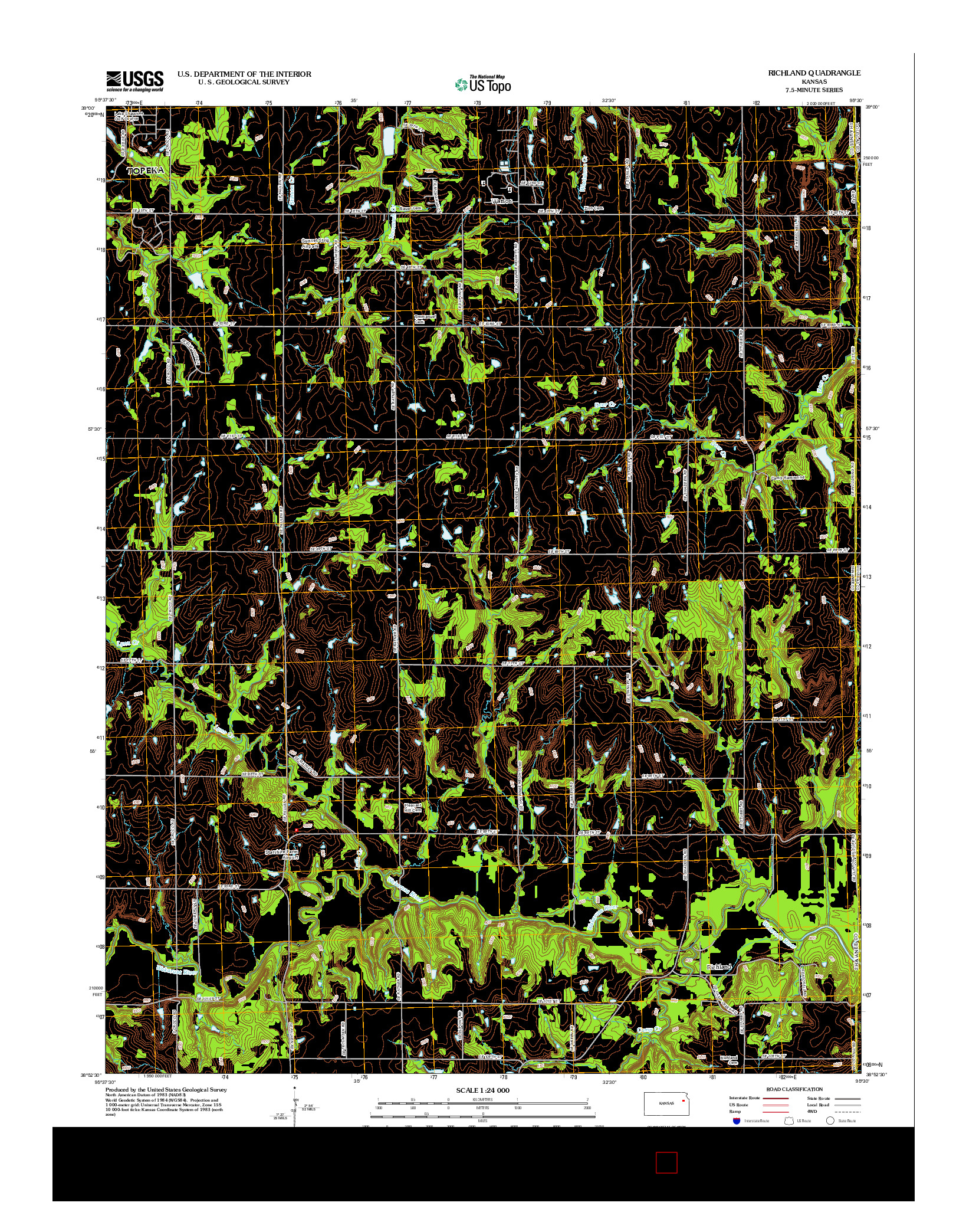 USGS US TOPO 7.5-MINUTE MAP FOR RICHLAND, KS 2012