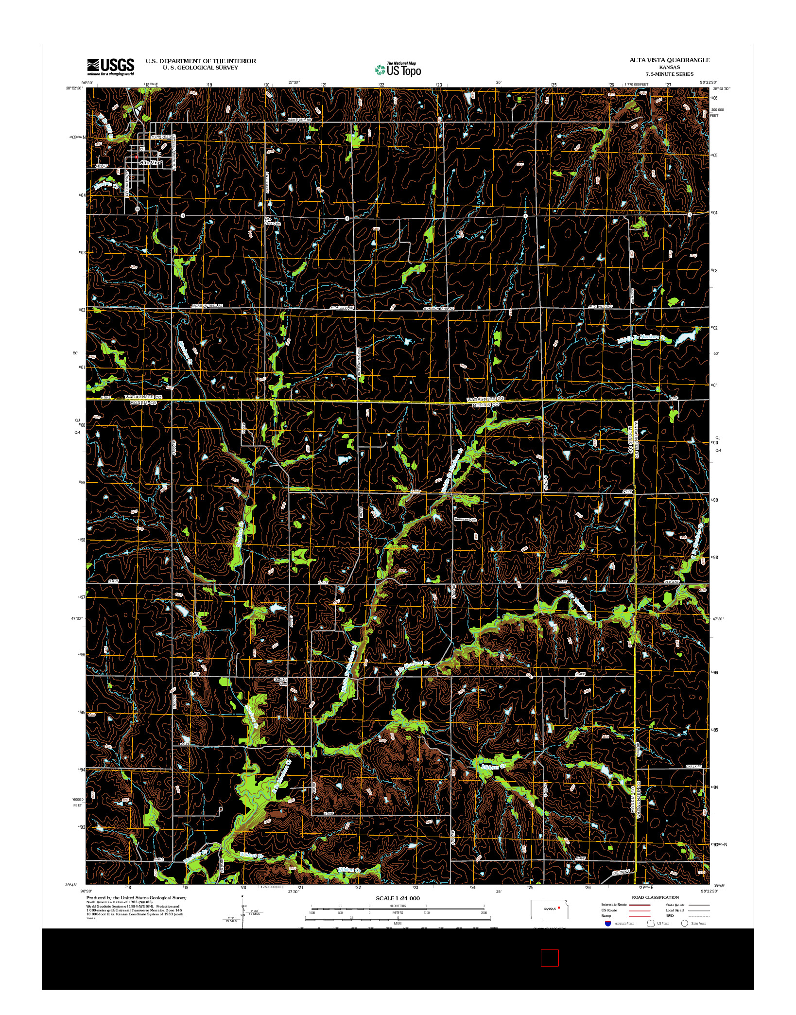 USGS US TOPO 7.5-MINUTE MAP FOR ALTA VISTA, KS 2012