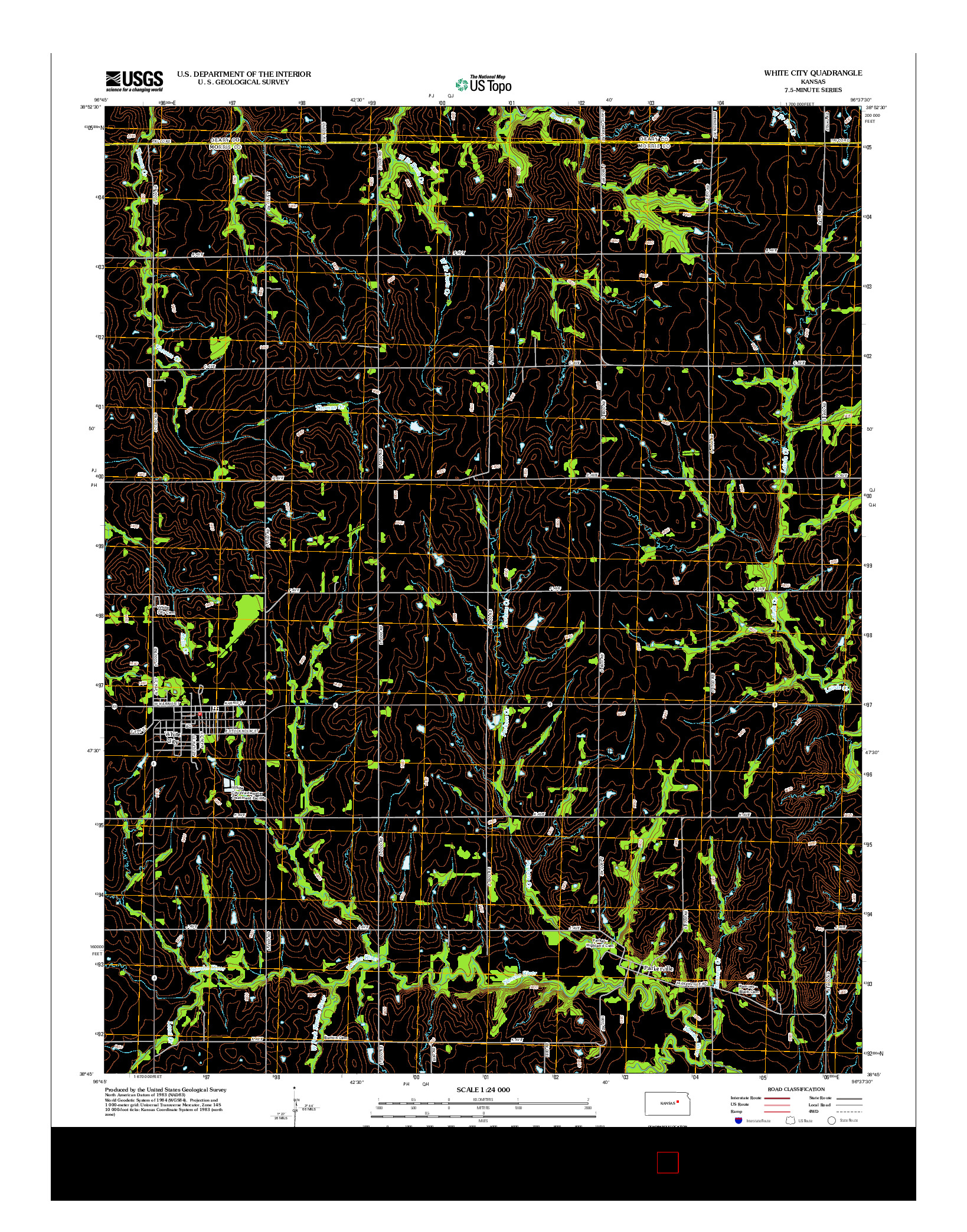 USGS US TOPO 7.5-MINUTE MAP FOR WHITE CITY, KS 2012