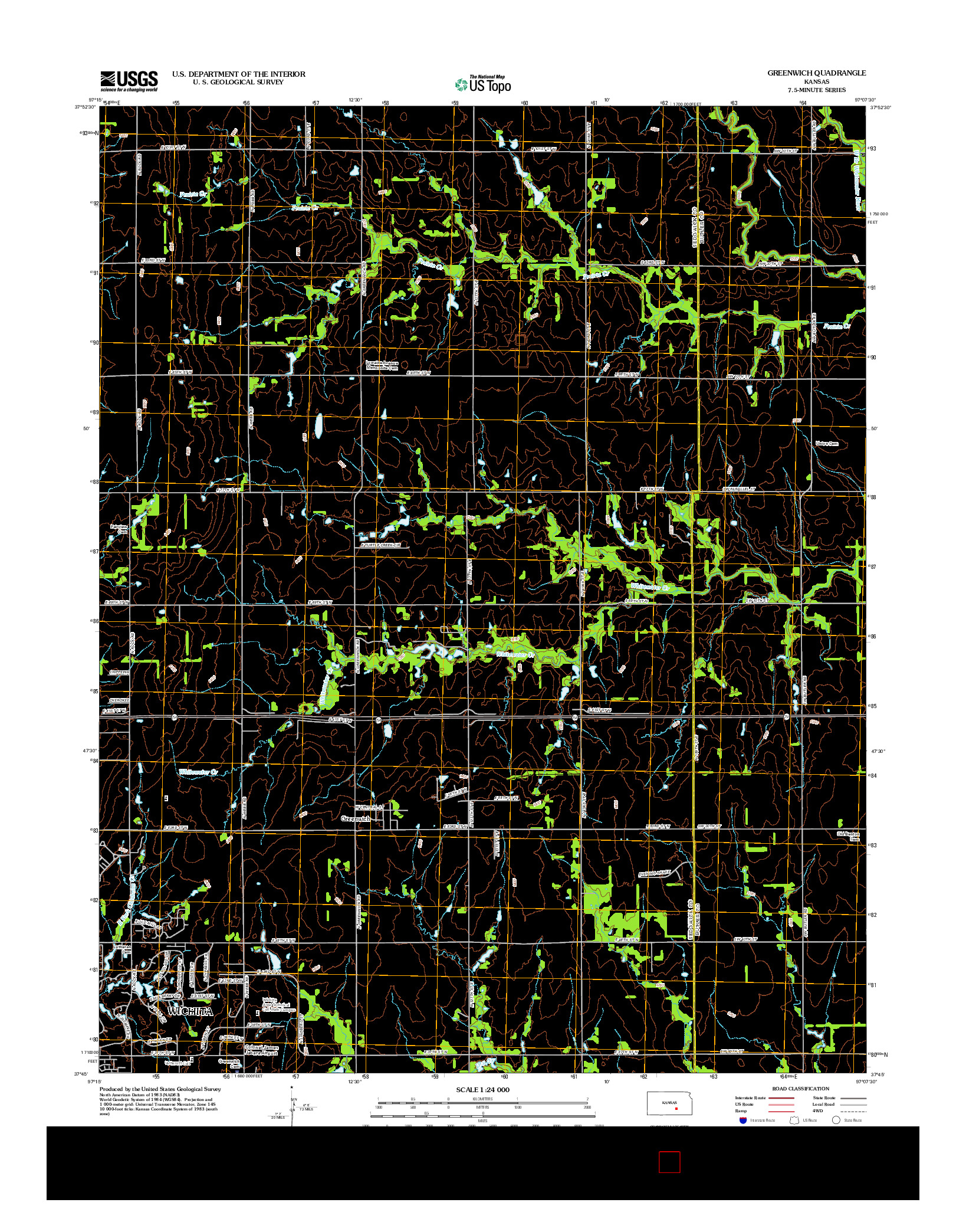 USGS US TOPO 7.5-MINUTE MAP FOR GREENWICH, KS 2012