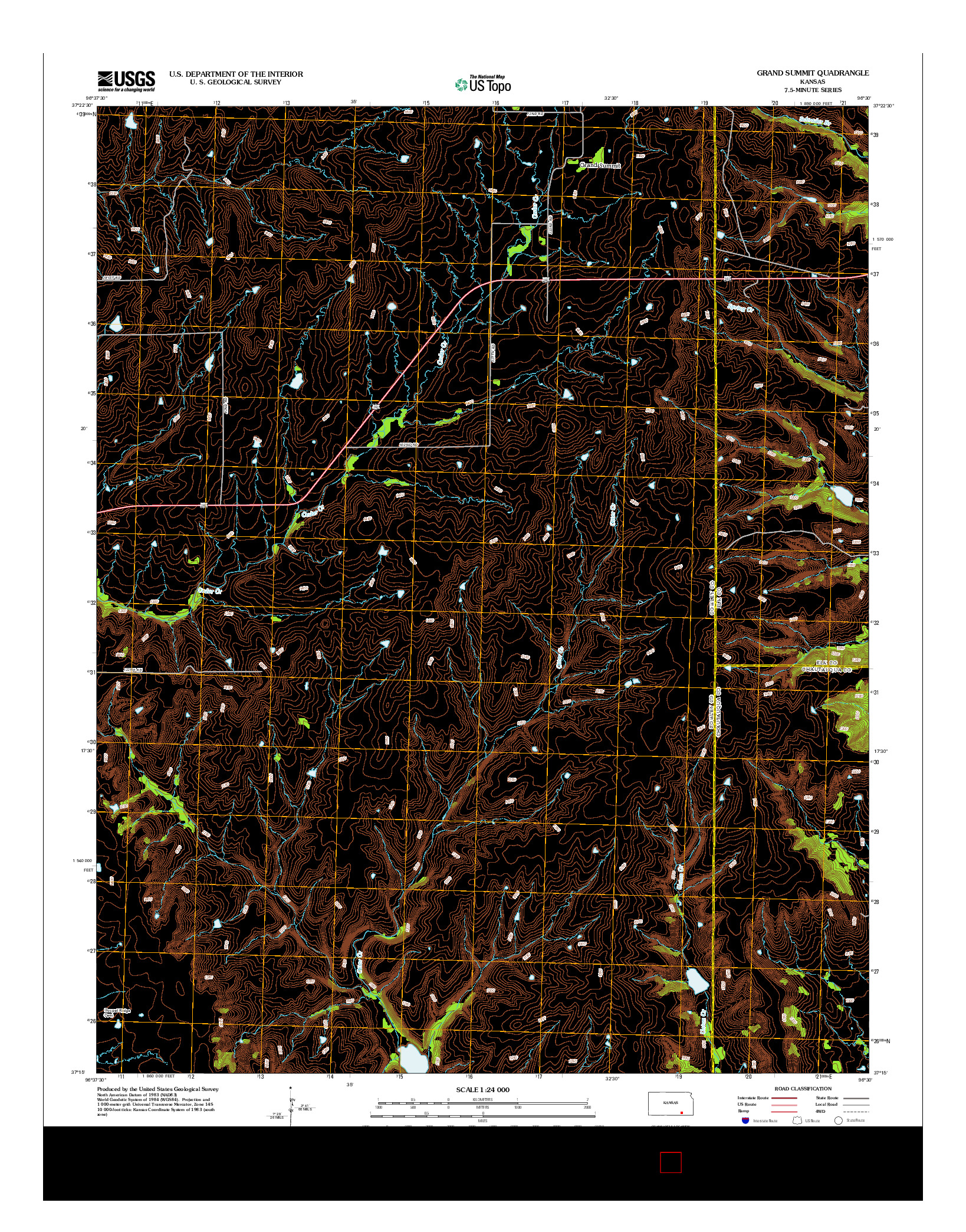 USGS US TOPO 7.5-MINUTE MAP FOR GRAND SUMMIT, KS 2012